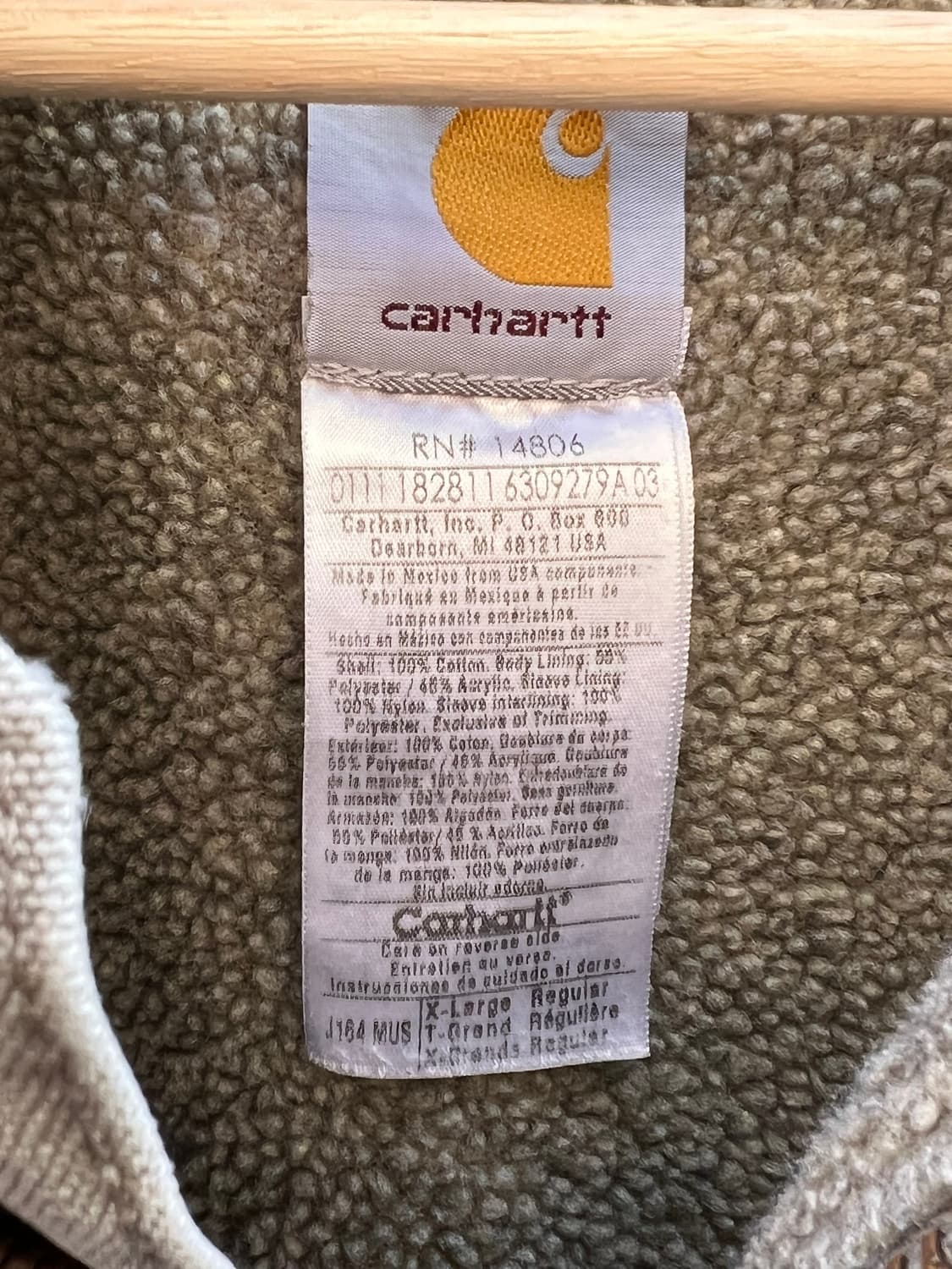 [XL] 칼하트 쉐르파 아크틱 워크 자켓 페이딩 빈티지 디트로이트 상품이미지10