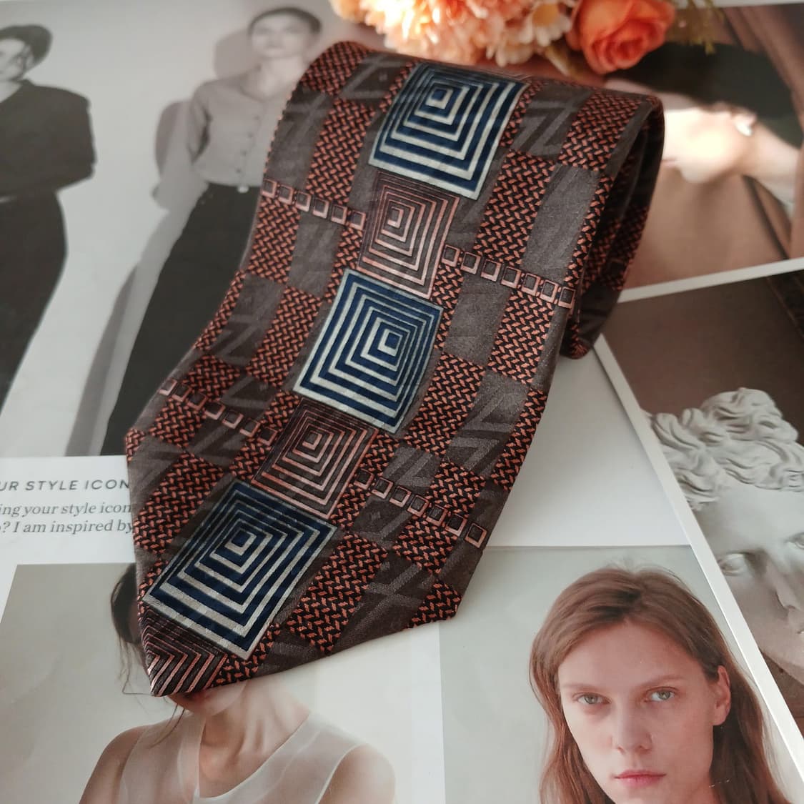 앙드레 게키에르 실크 모자이크 넥타이 9.5cm A+등급 A19218
 상품이미지1