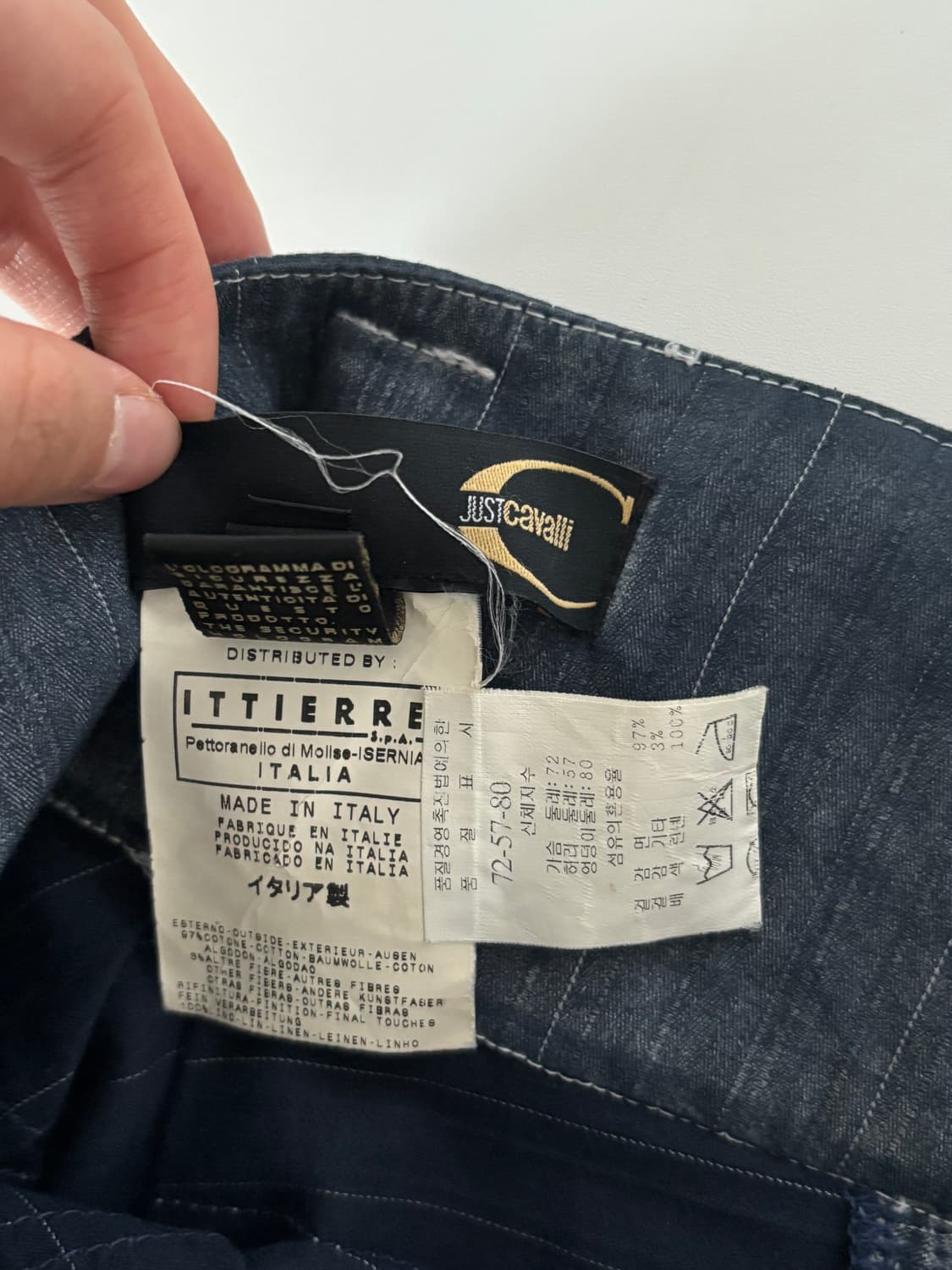 Just Cavalli 저스트카발리 빈티지 벨티드 데님 미니 스커트    상품이미지7