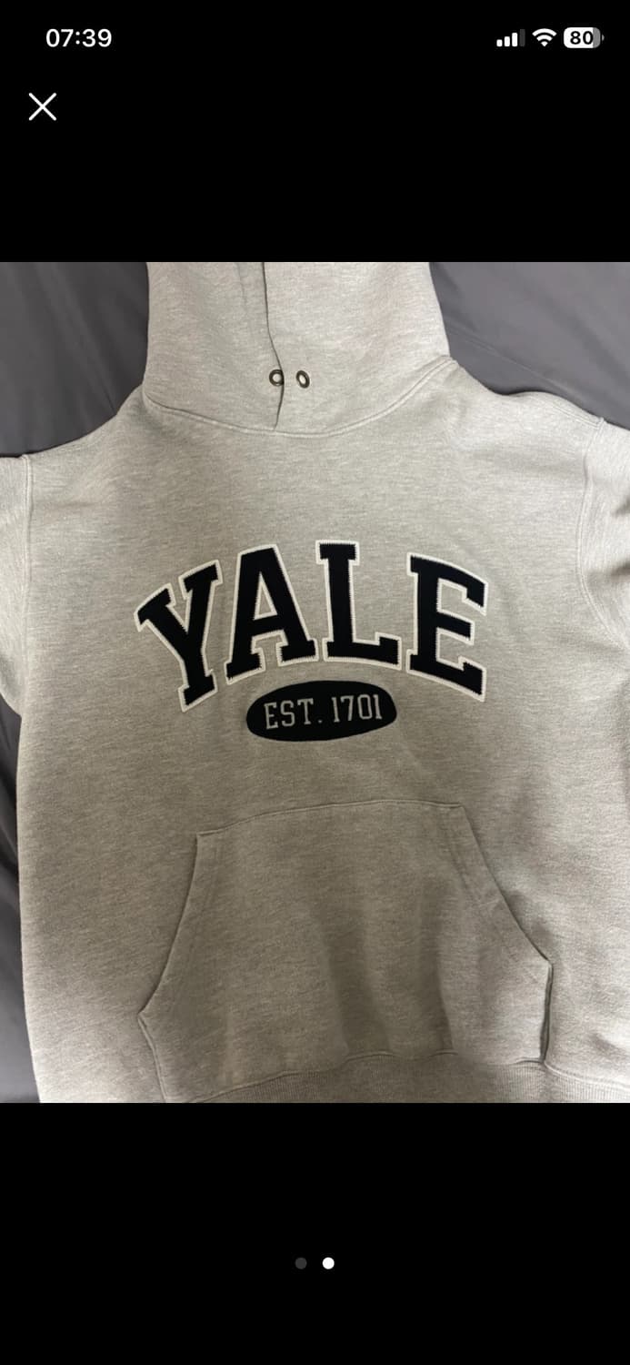 예일 YALE 후드티 회색 상품이미지2