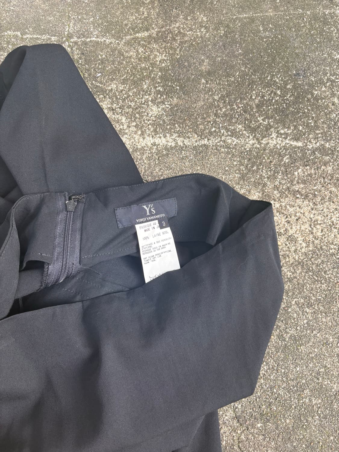 Y’s Yohji Yamamoto 와이즈 요지야마모토 검정 스커트 치마 상품이미지8