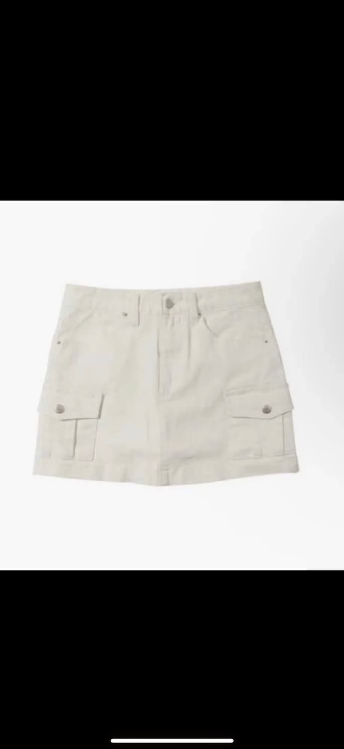 애즈온 사이드 포켓 카고 스커트 화이트 m 상품이미지1