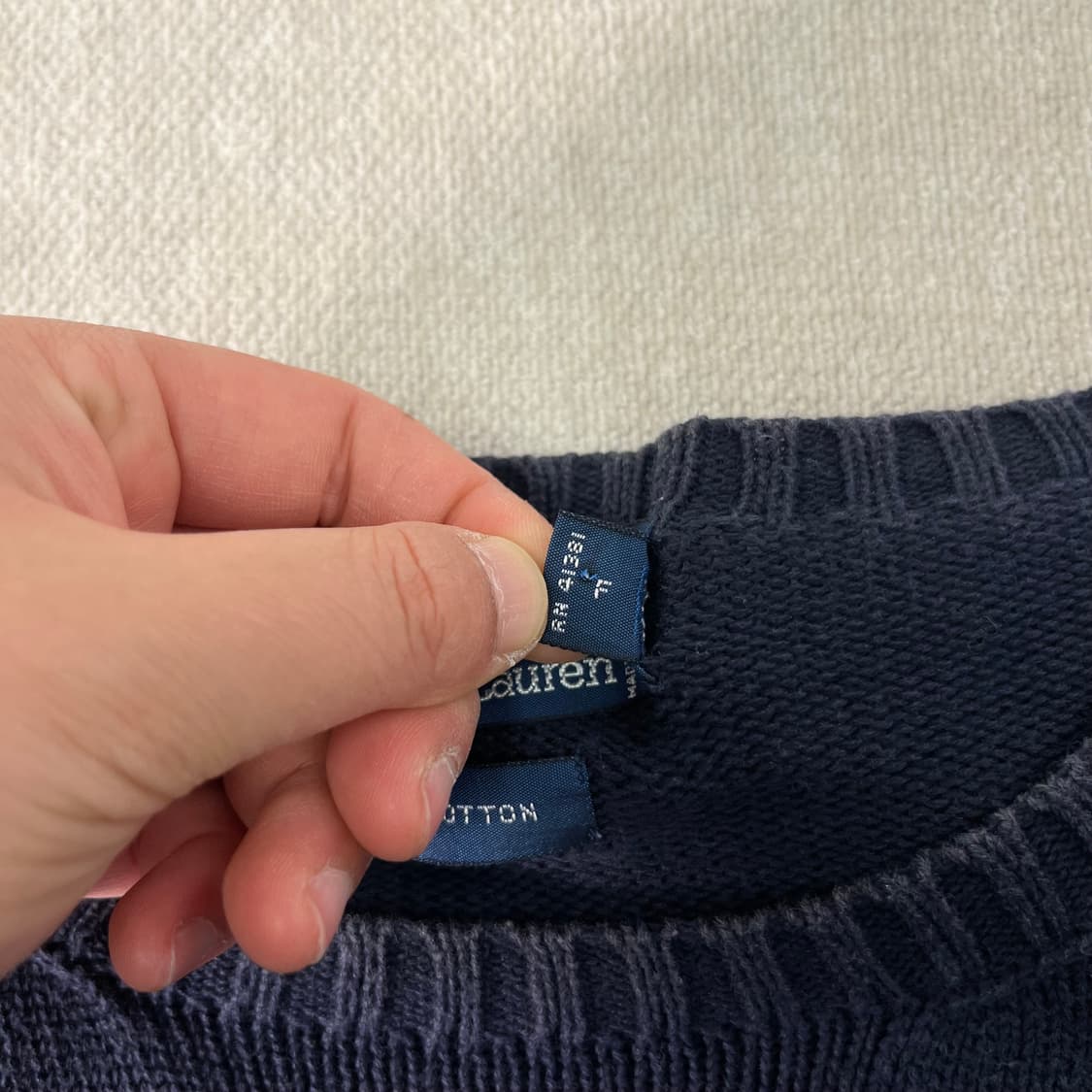 100 폴로랄프로렌 코튼 네이비 니트 상품이미지4