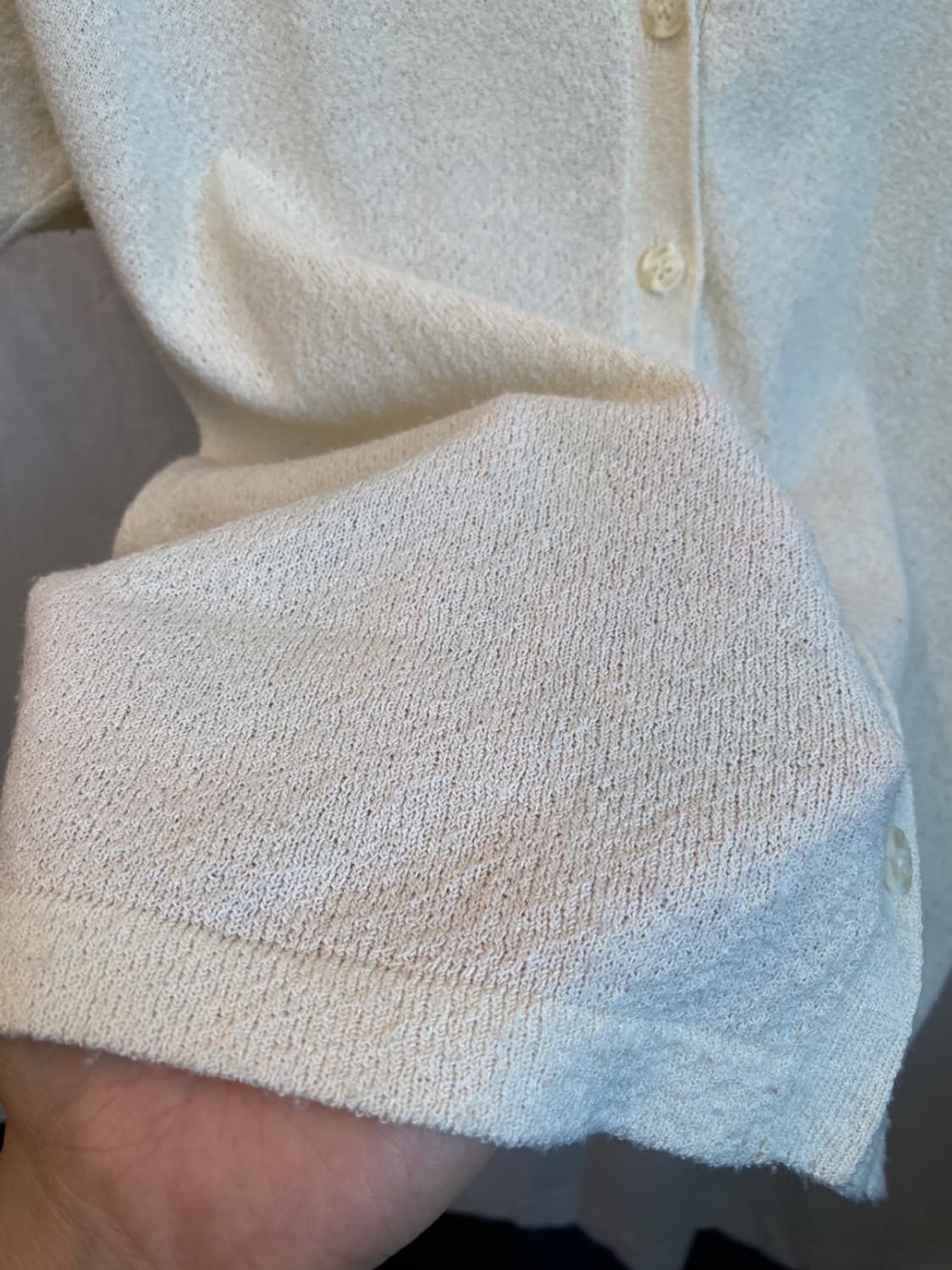 BASHECINQ 아이보리 테리 반팔 가디건(M) 상품이미지8