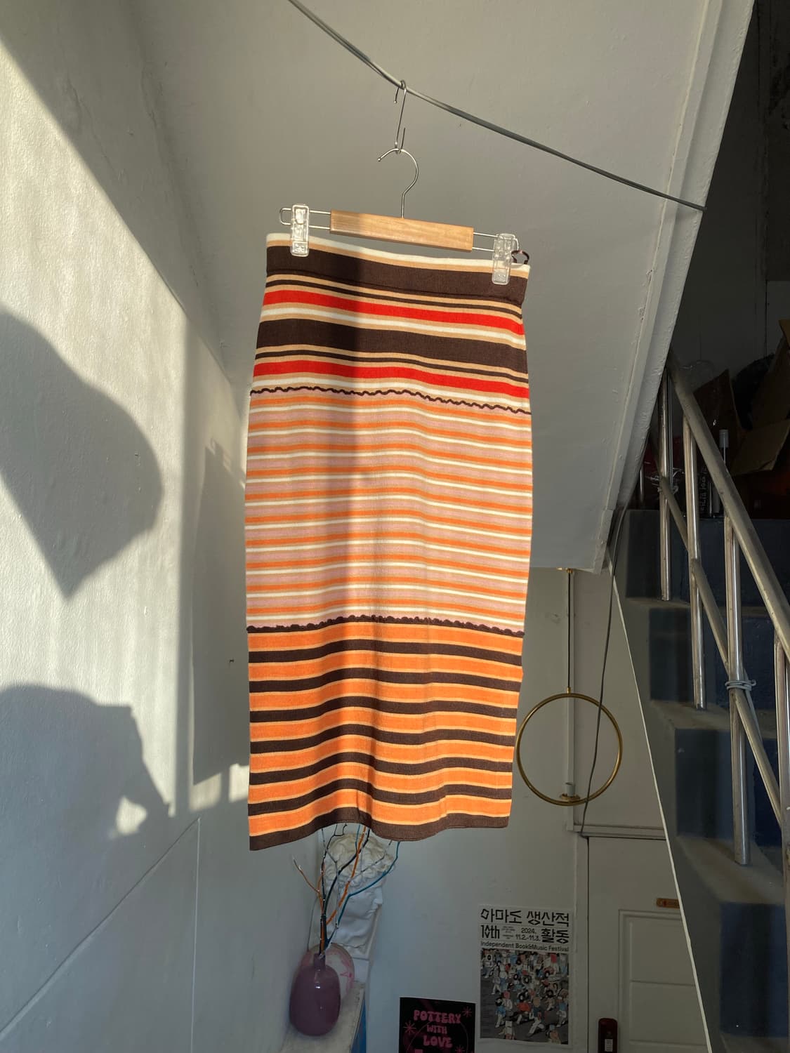 마르니•유니클로 스트라이프 코튼 스커트 상품이미지1