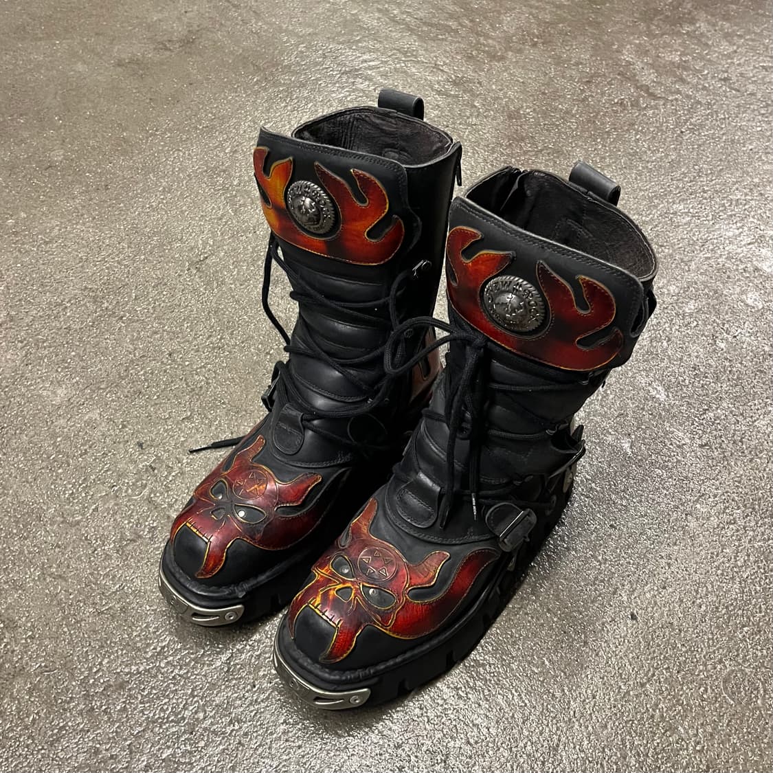 뉴락 스컬 플레임 부츠 (44) 상품이미지2