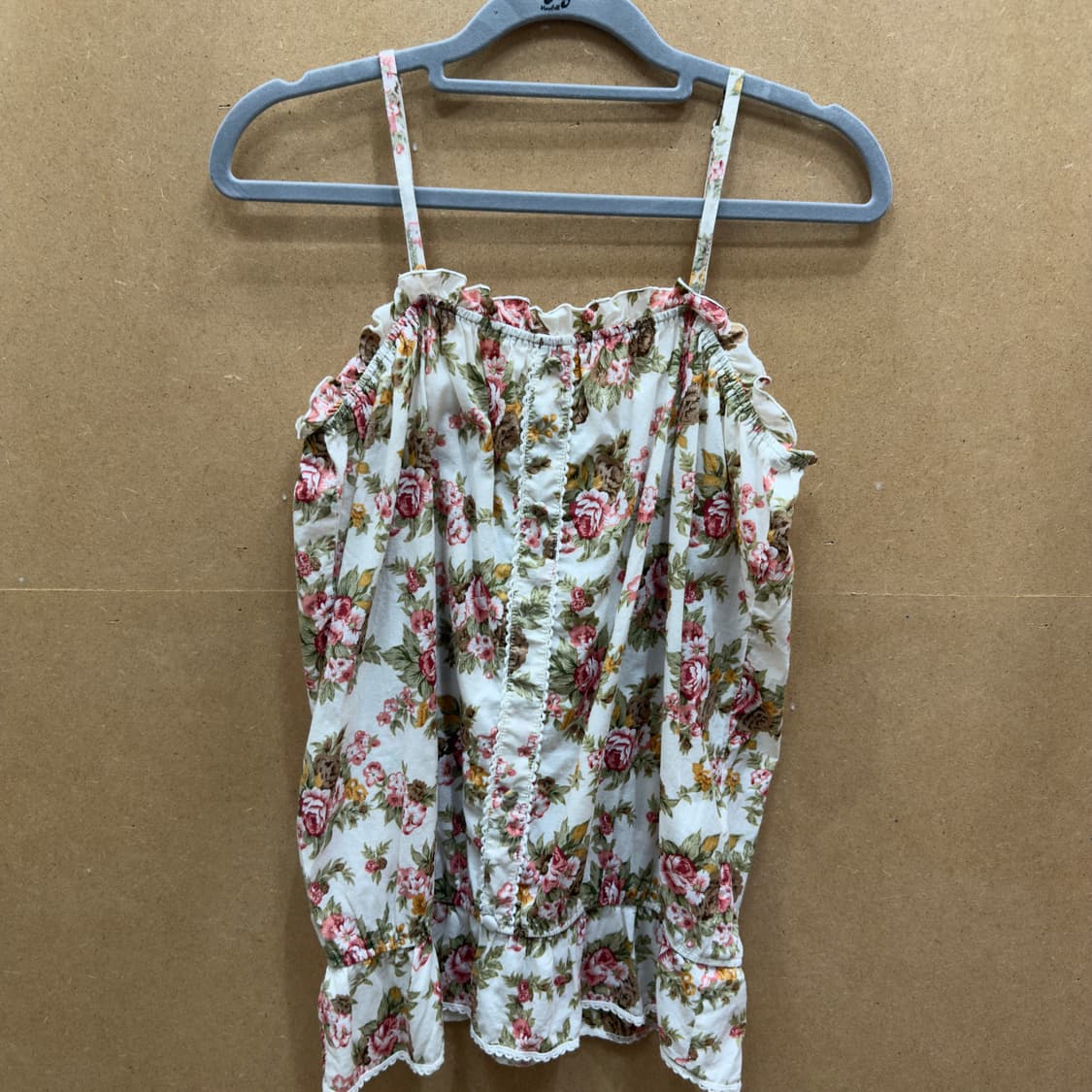 로리즈팜 빈티지 로즈 패턴 레이스 나시 상품이미지1