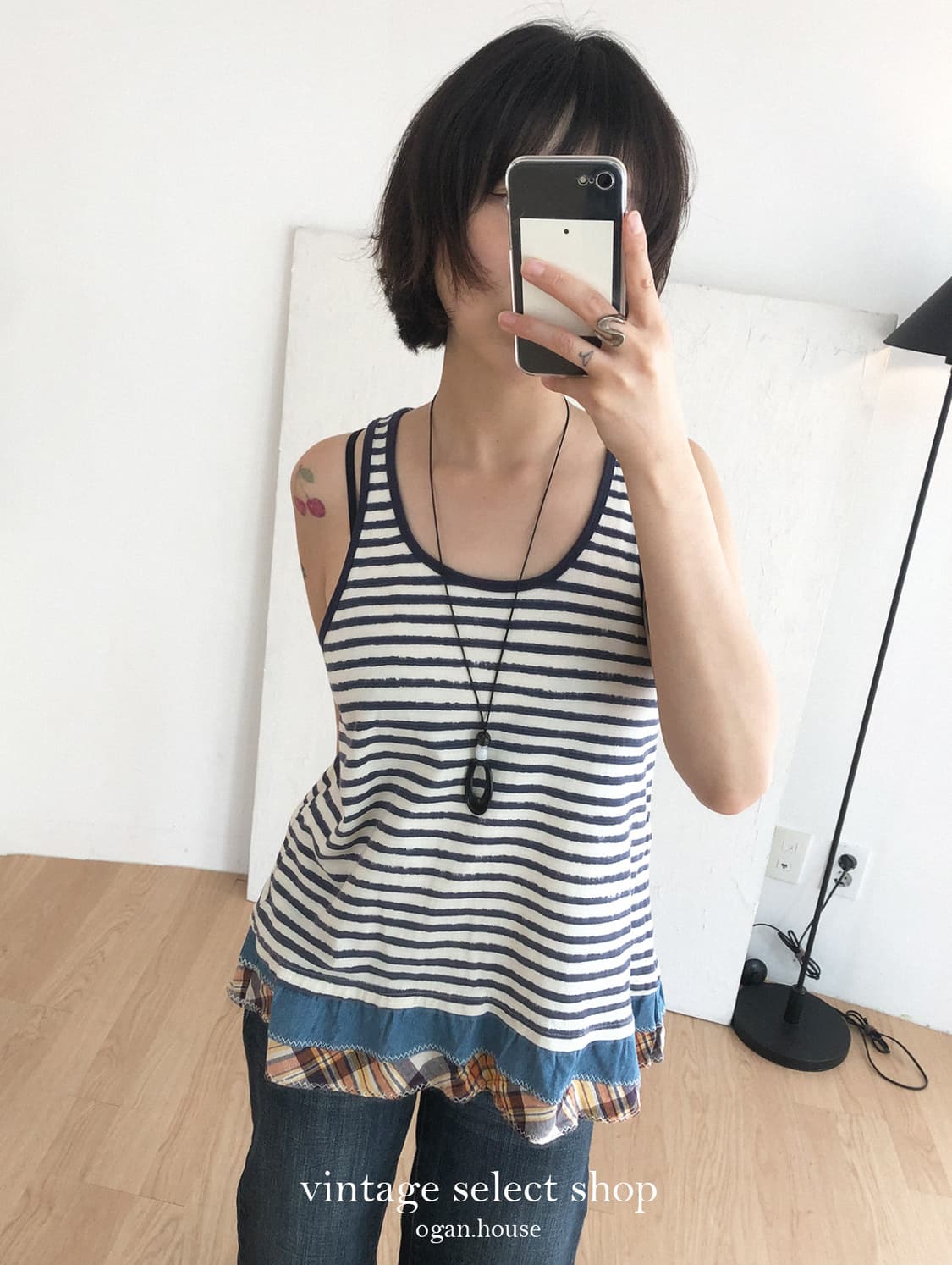 vintage nautical stripe layered top 상품이미지3