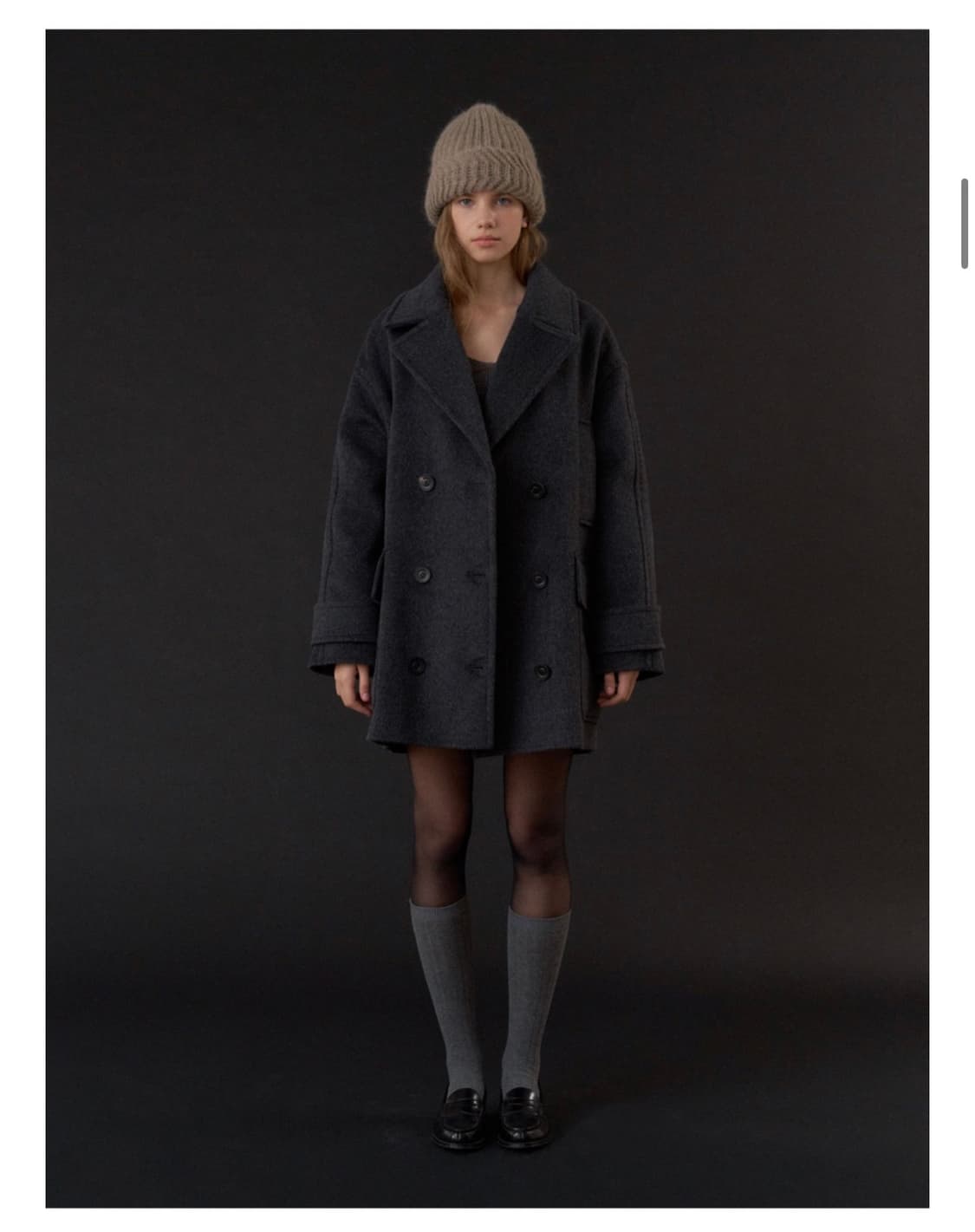 [헤더먼트] 하프코트 Classic carbon half coat 상품이미지4