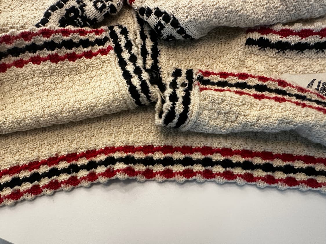 [XL]앤더슨벨 판타지아 라운드 넥 가디건 ECRU 상품이미지7