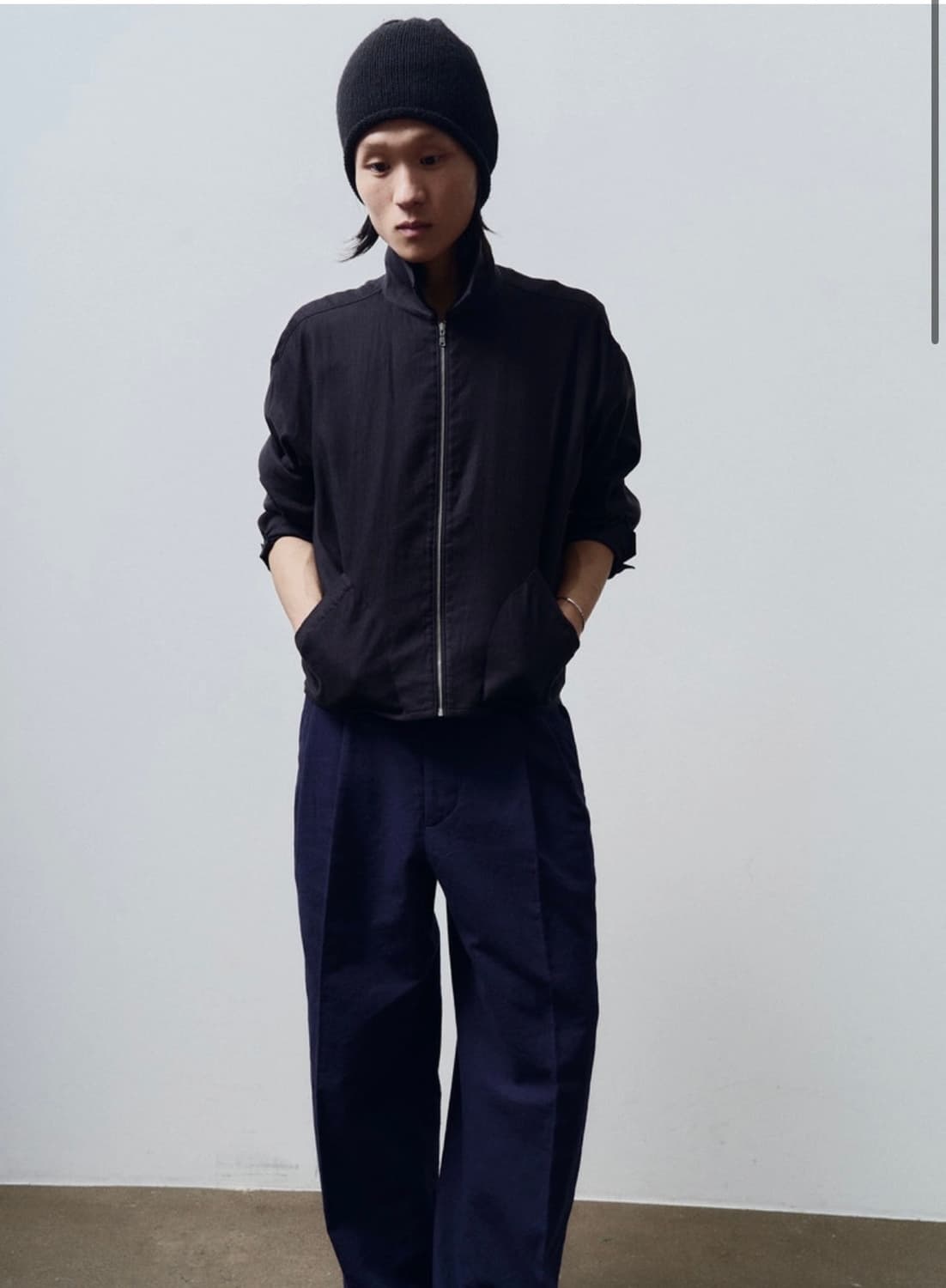 Mono Prive roll beanie (black) 상품이미지4