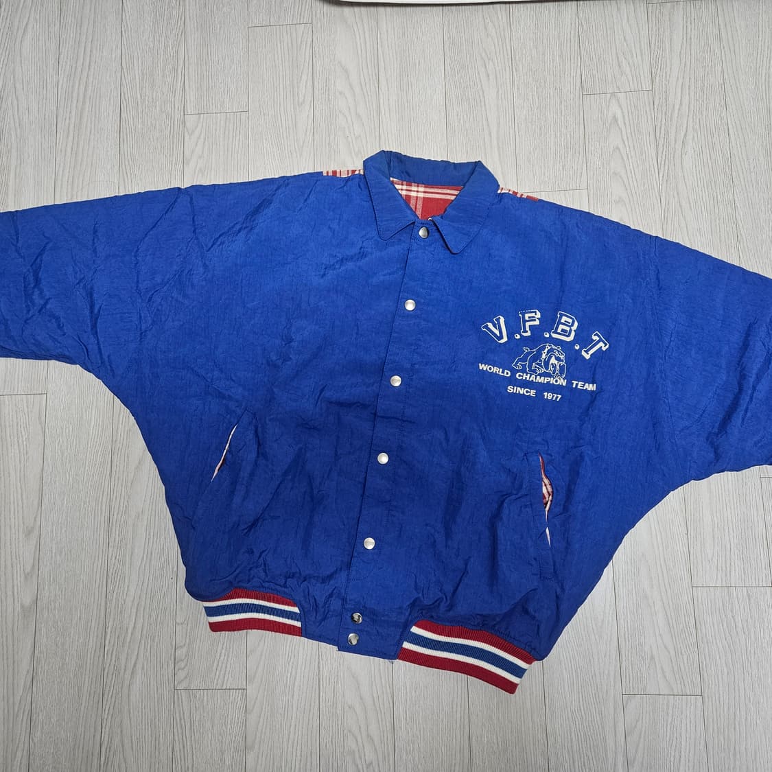 90s USA 빈티지 리버시블 나일론 자켓 상품이미지3