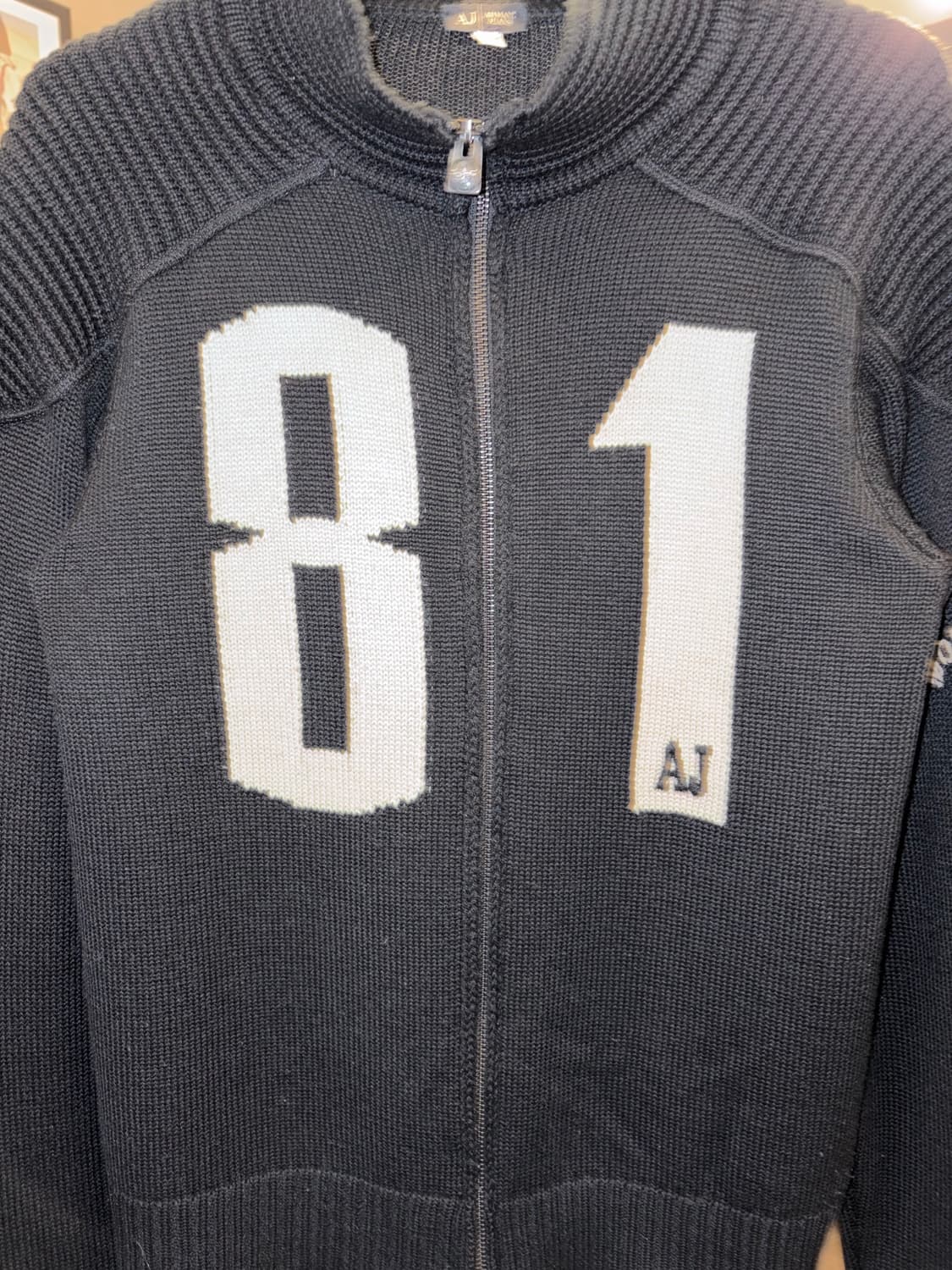 Armani Jeans 81 motorcycle knit zip-up 상품이미지6