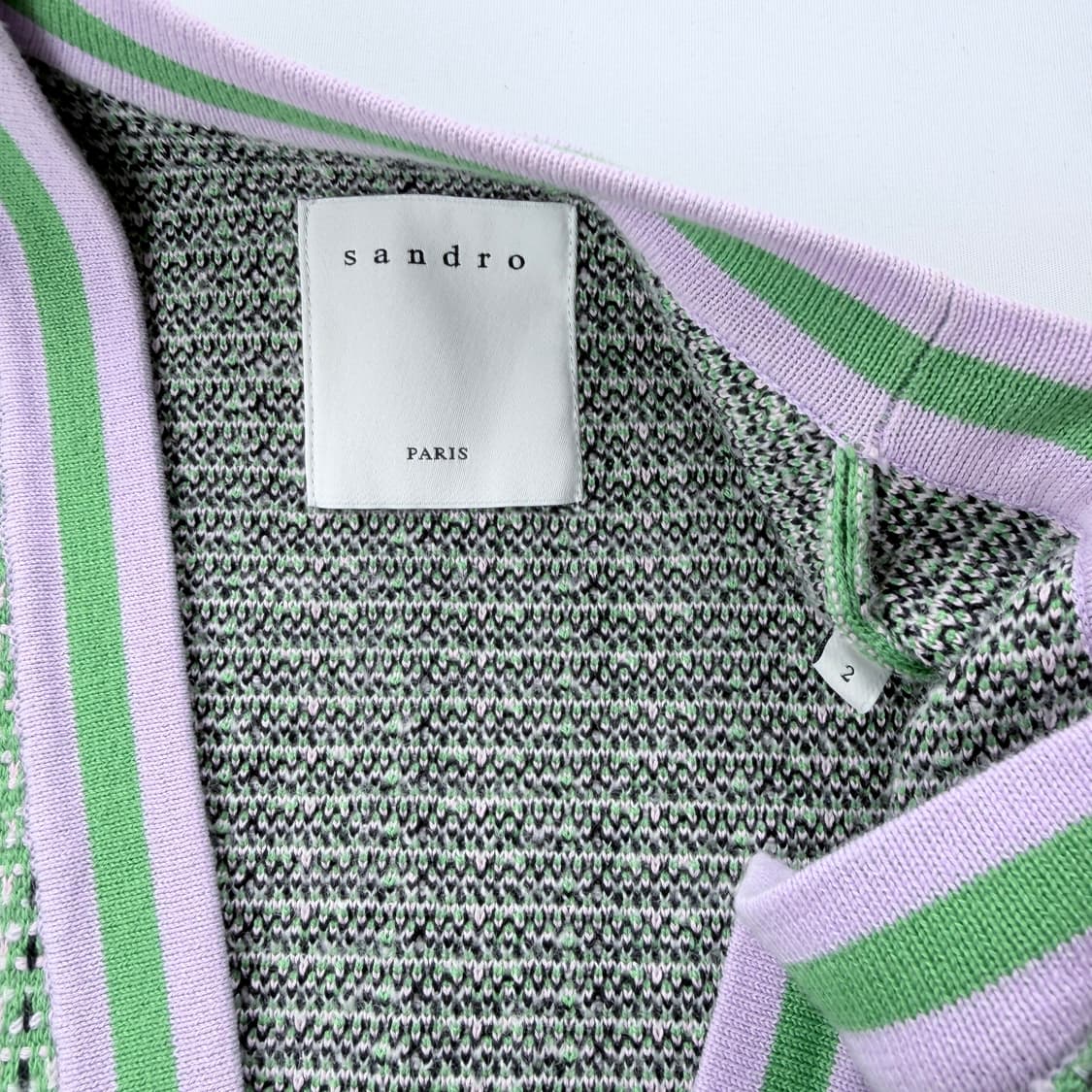 산드로 코튼블랜드 트위드 가디건 상품이미지4