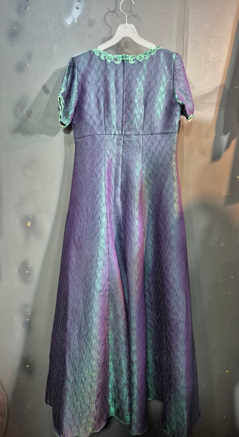 초록 보라 고급  롱드레스 66 77 상품이미지2