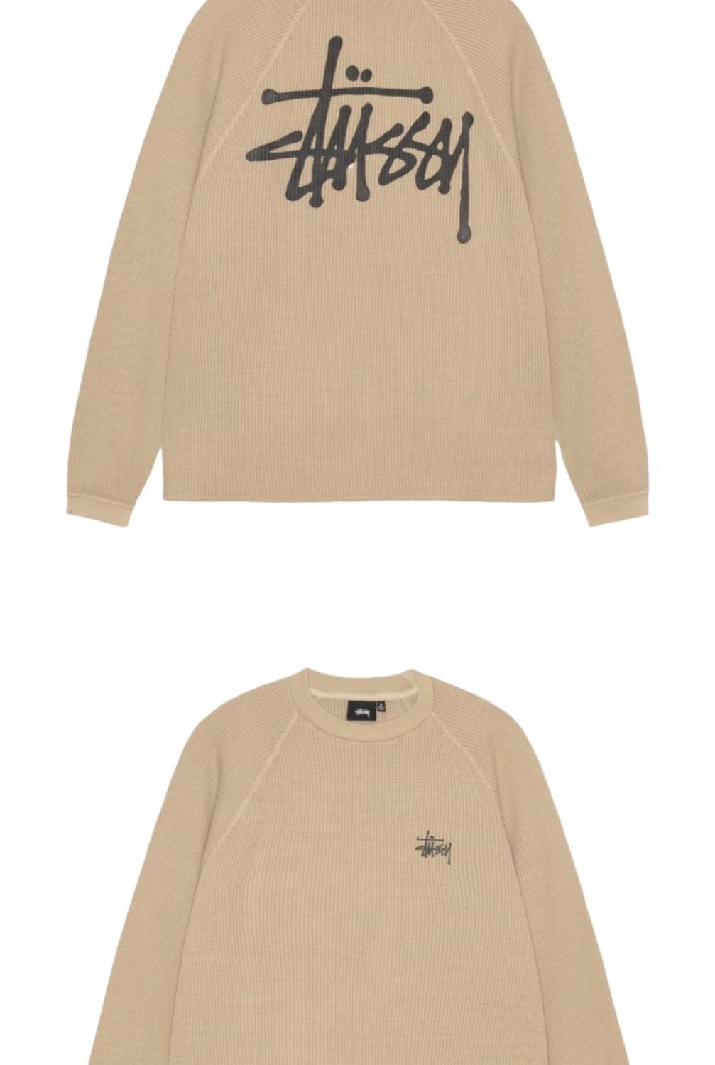 (정품)스투시 래글런 써멀 롱슬리브 크루 샌드 XL(남녀공용) 상품이미지2