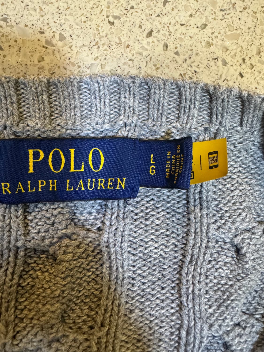 폴로 랄프로렌 케이블 니트 L 그레이 상품이미지2