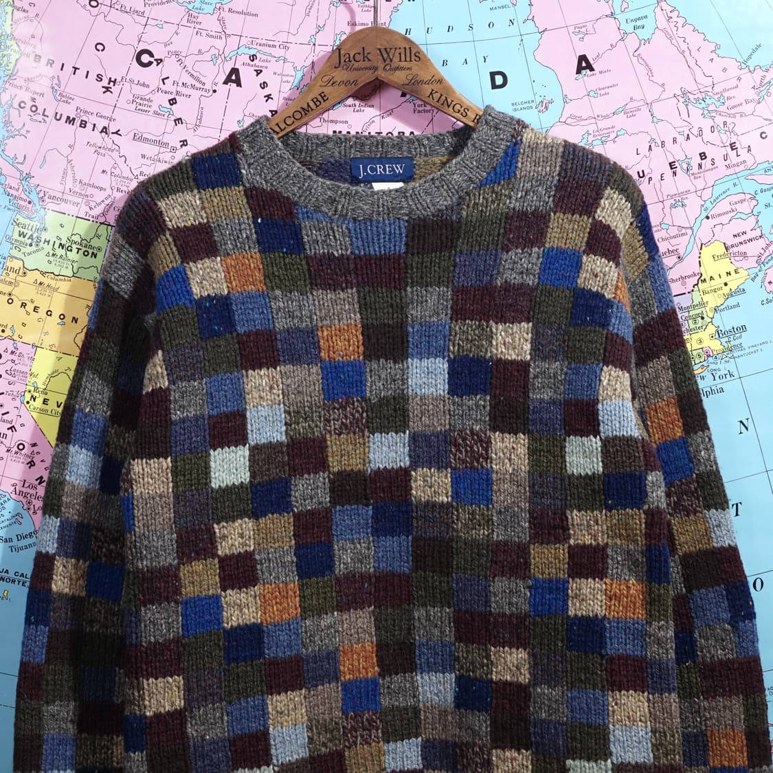 Jcrew 제이크루 셔틀랜드 울 패치워크 니트 상품이미지4