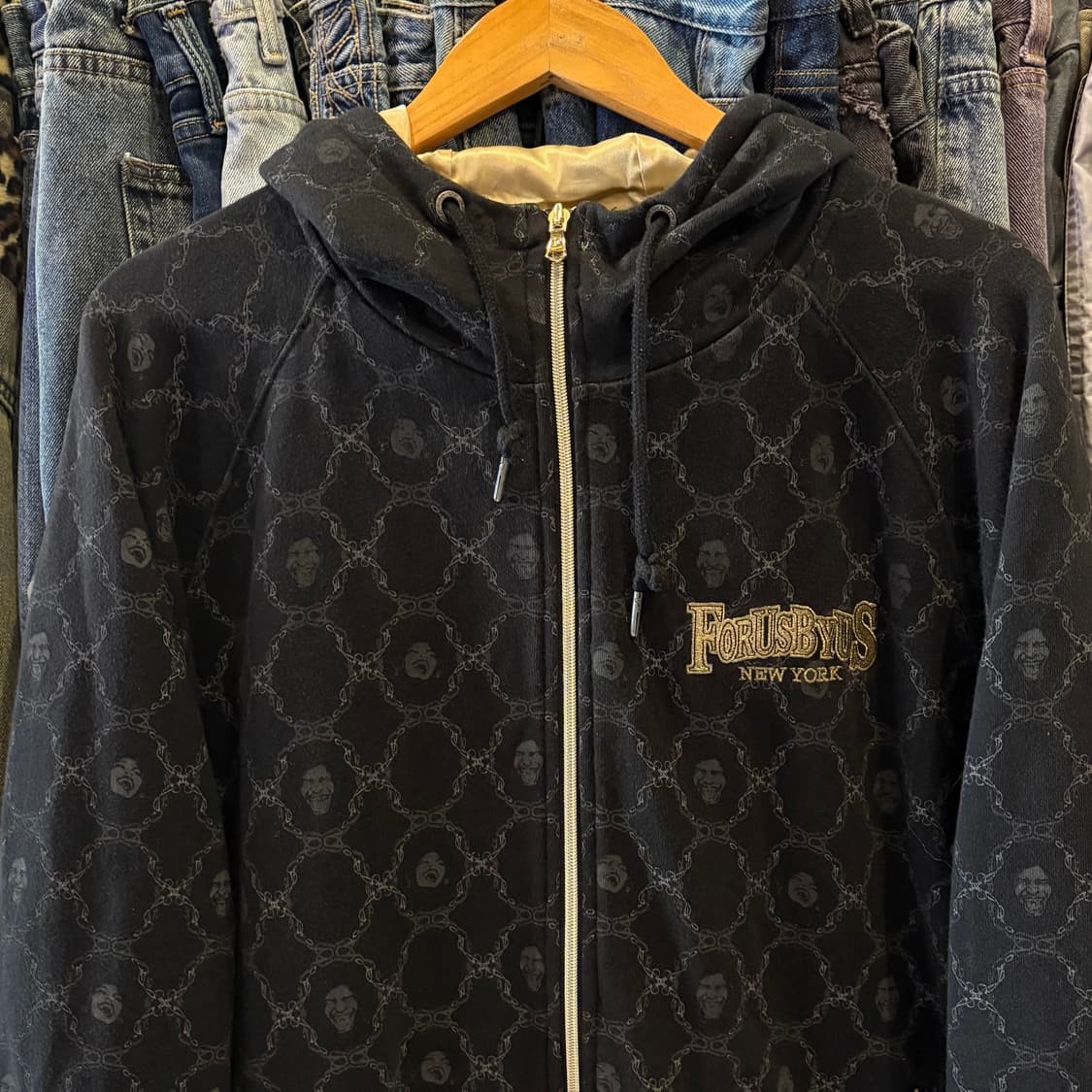 FUBU 빈티지 패턴 후드집업 상품이미지3