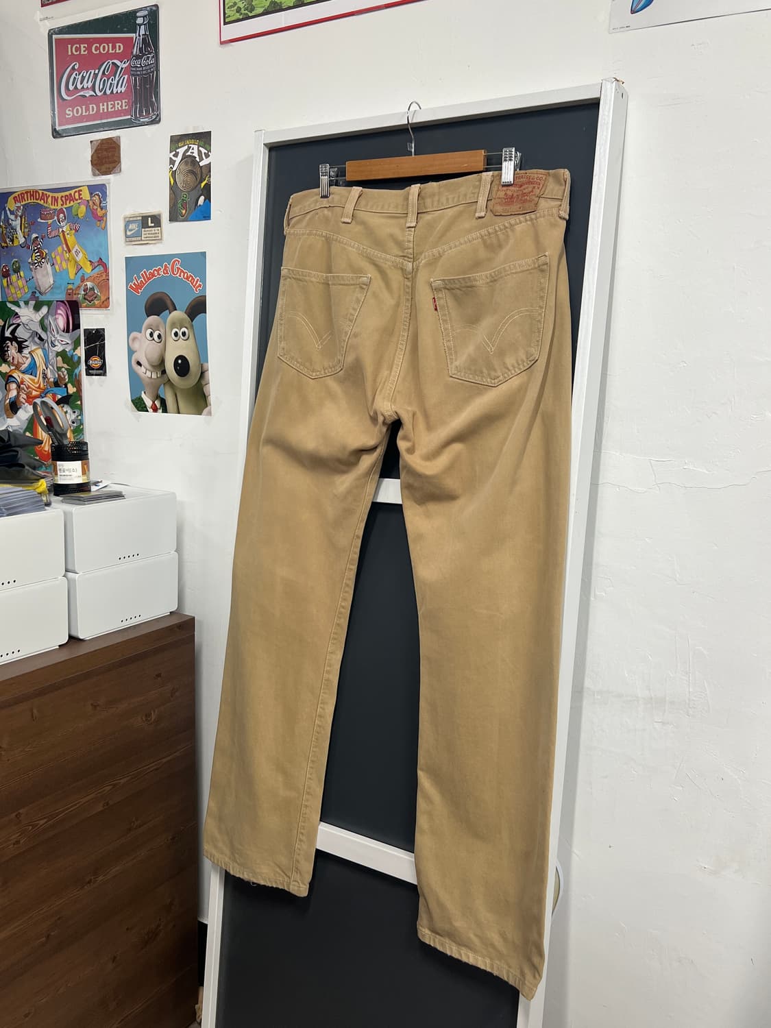 00s Levis 리바이스 501 버튼플라이 베이지 코튼 팬츠 상품이미지1