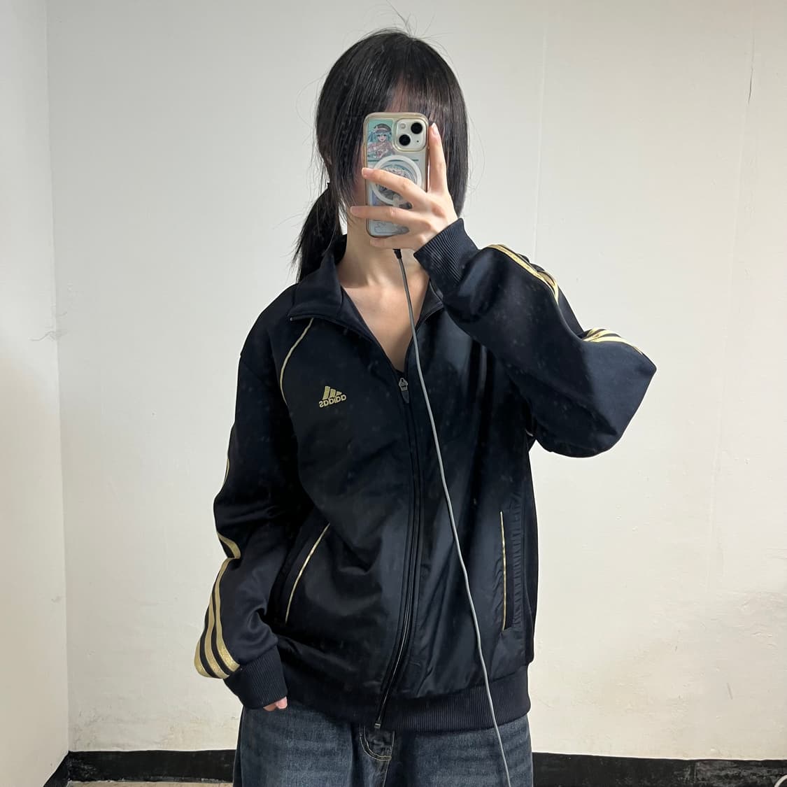 Adidas Black Gold Glitter Track Jacket 상품이미지1