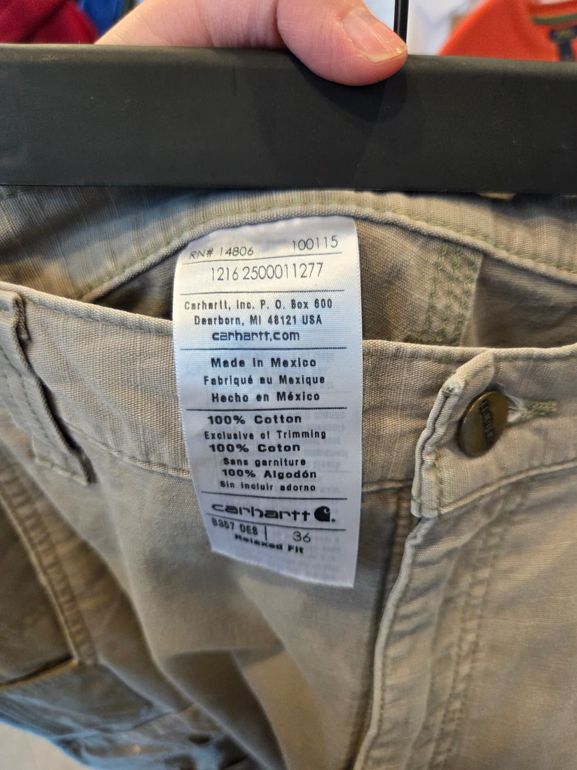 ​[상태 최상] 칼하트 B357 립스탑 카고 워크 쇼츠 - 데저트 상품이미지3