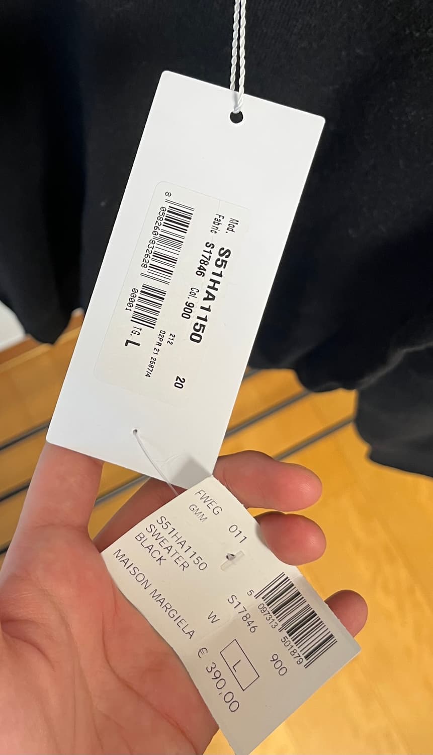 (새상품)메종 마르지엘라 스티치 블랙 여성 울 니트 상품이미지4