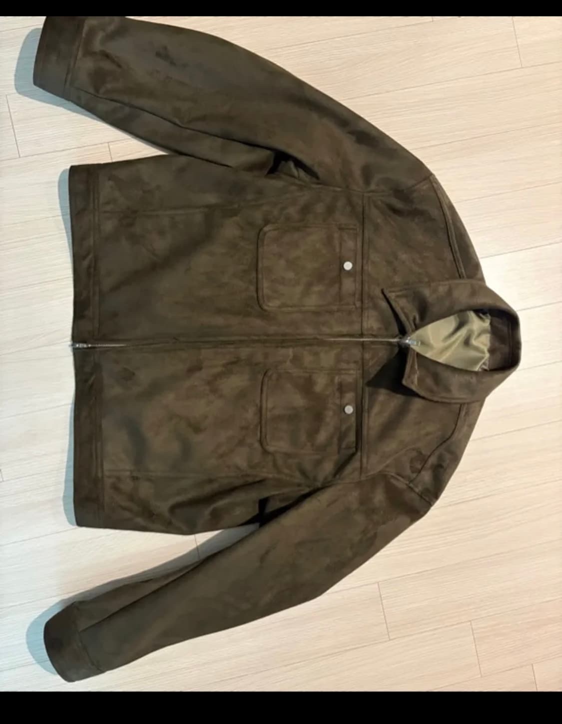 드로우핏 스웨이드 패널 트러커 집업 자켓 [D.KHAKI]  상품이미지2