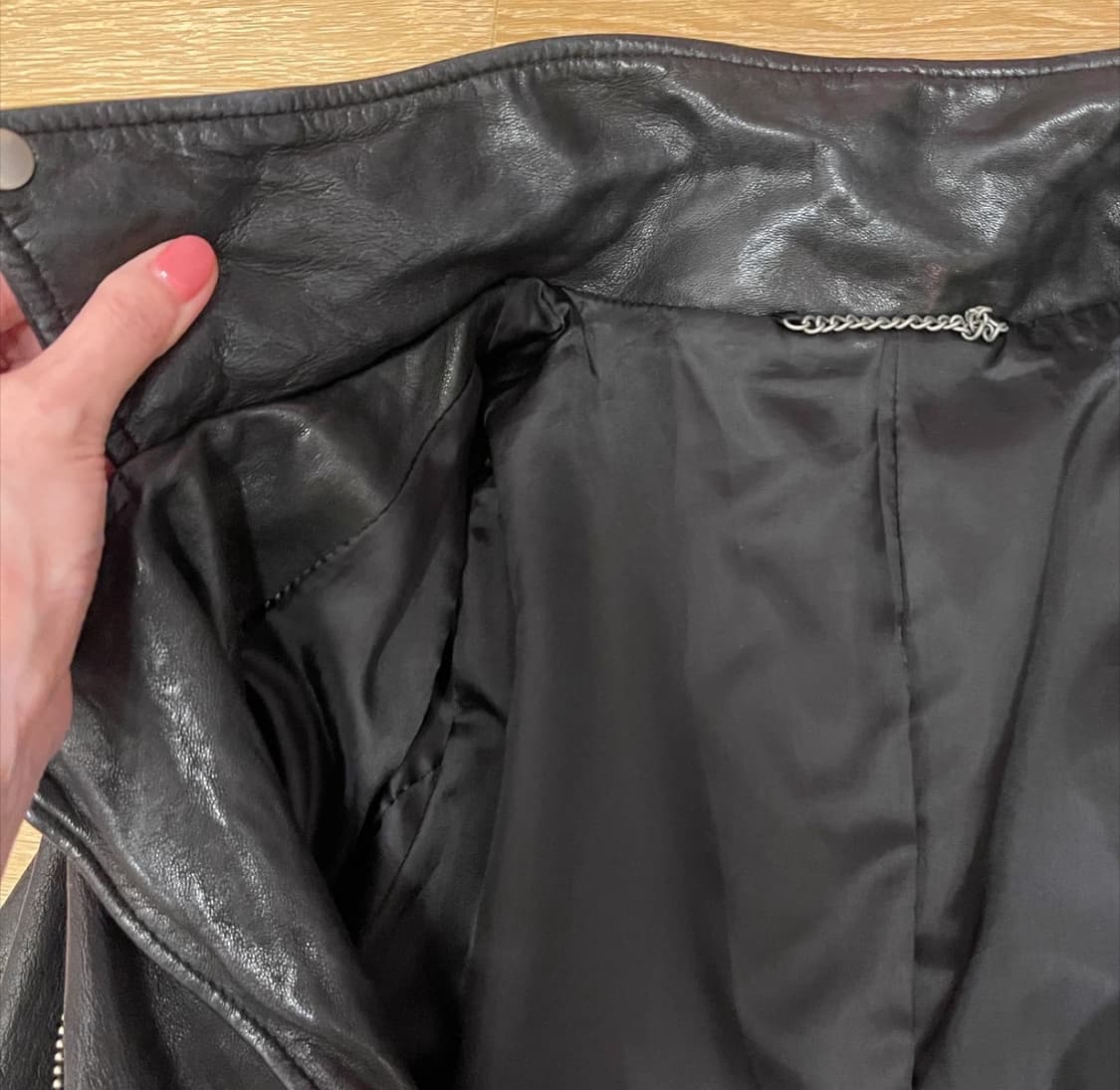 워싱 리얼램스킨 레더자켓 블랙/ S사이즈 상품이미지7