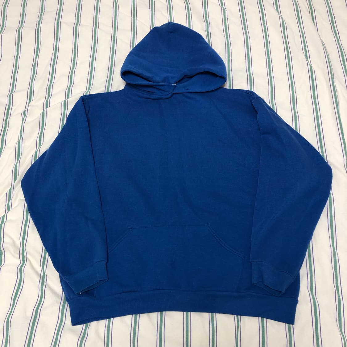 70s 러셀 후드티 XL 후디드 스웻 로얄 블루 상품이미지2