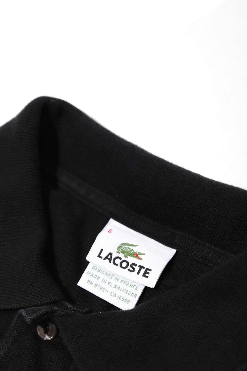 LACOSTE 블랙 폴로 카라티 size 6/110 상품이미지4