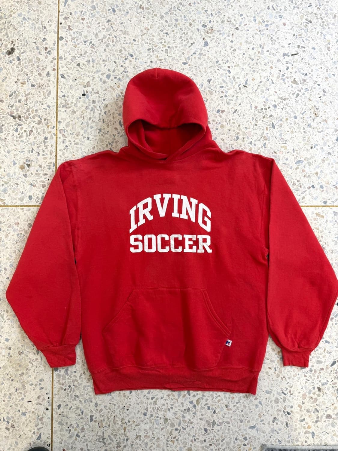 90‘s MADE IN USA 러셀 후드티 레드 상품이미지4