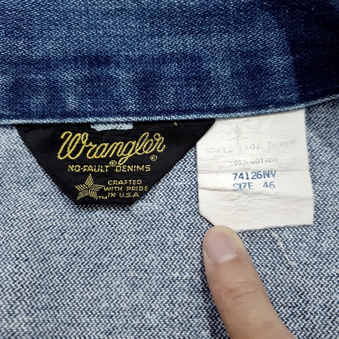 랭글러 80s 빈티지 126nv 데님 트러커 자켓 (105) 상품이미지10