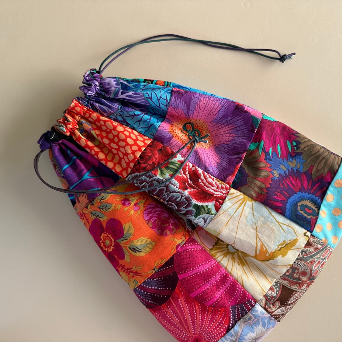 카페파셋 패치 끈 주머니 / 신발주머니 / 옷주머니 / 큰주머니 상품이미지2