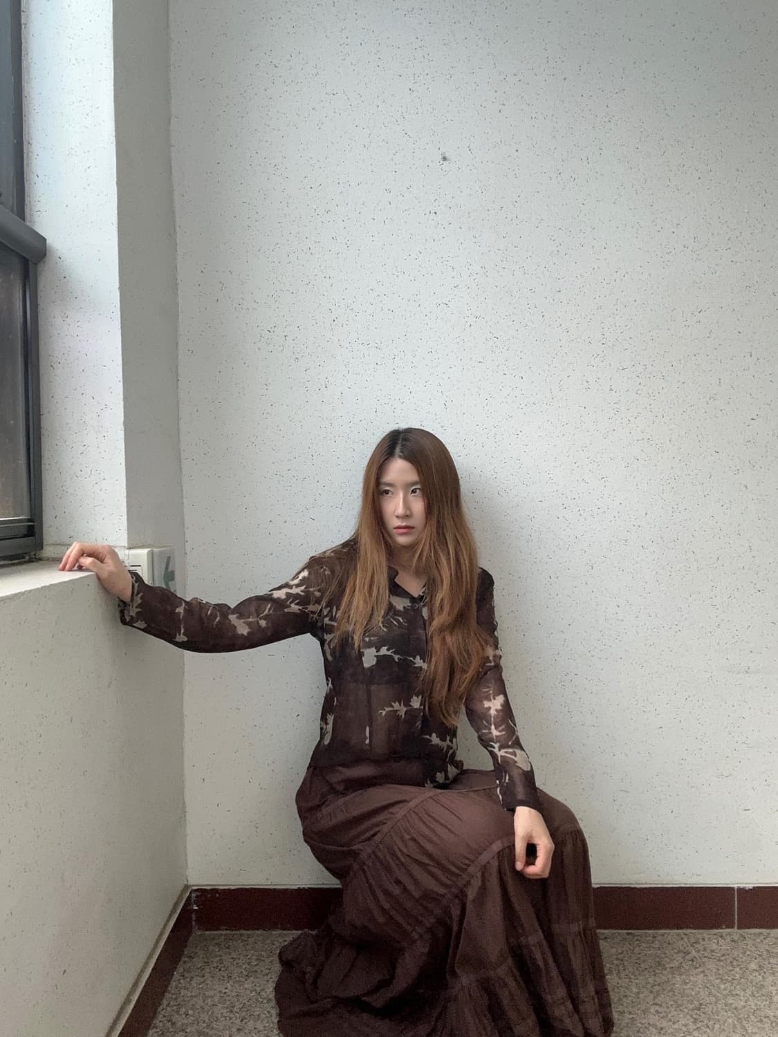 베네통 브라운 코튼 롱 스커트 상품이미지8