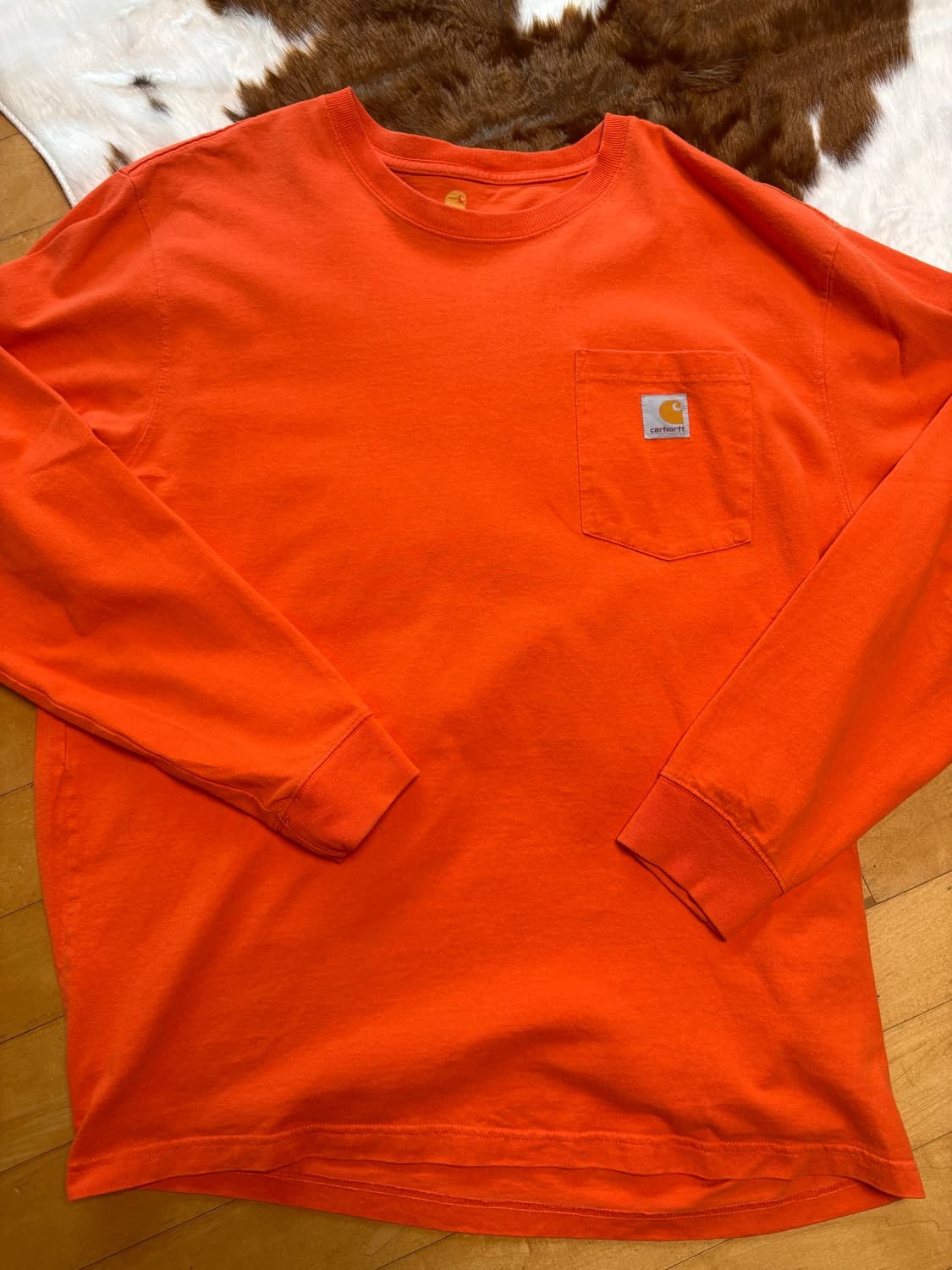 칼하트 오렌지 롱슬리브 L 상품이미지2