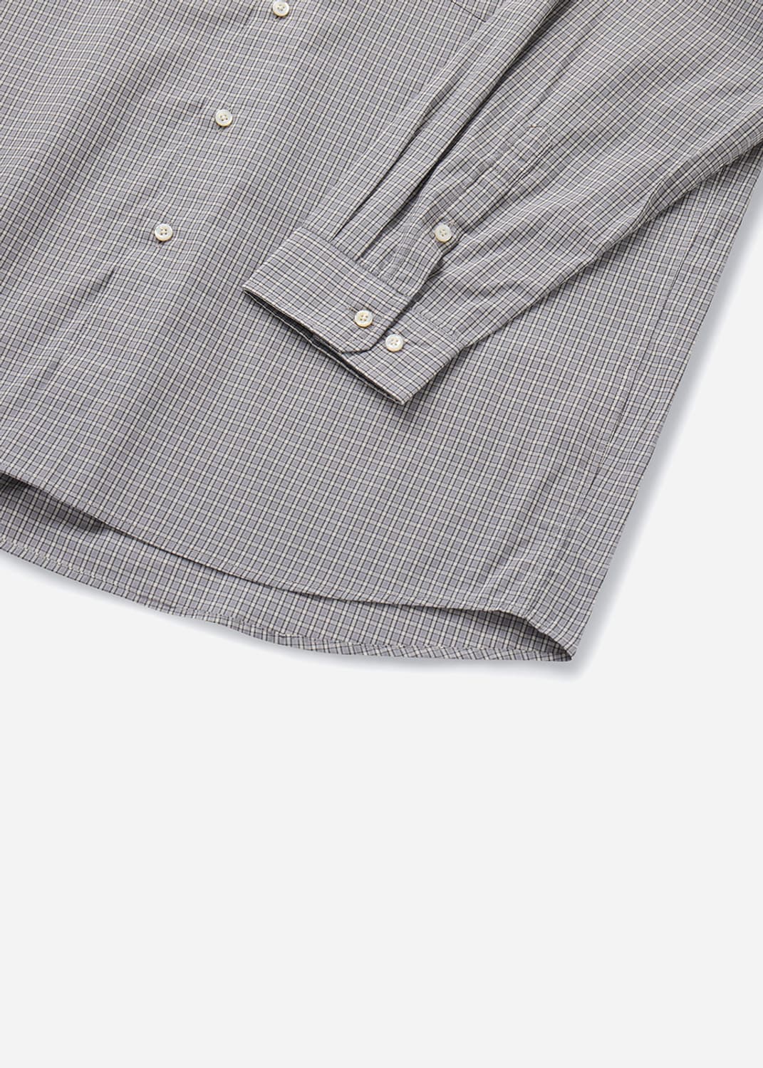 카미아 재패니즈 스몰 그레이 체크셔츠 M사이즈 상품이미지4