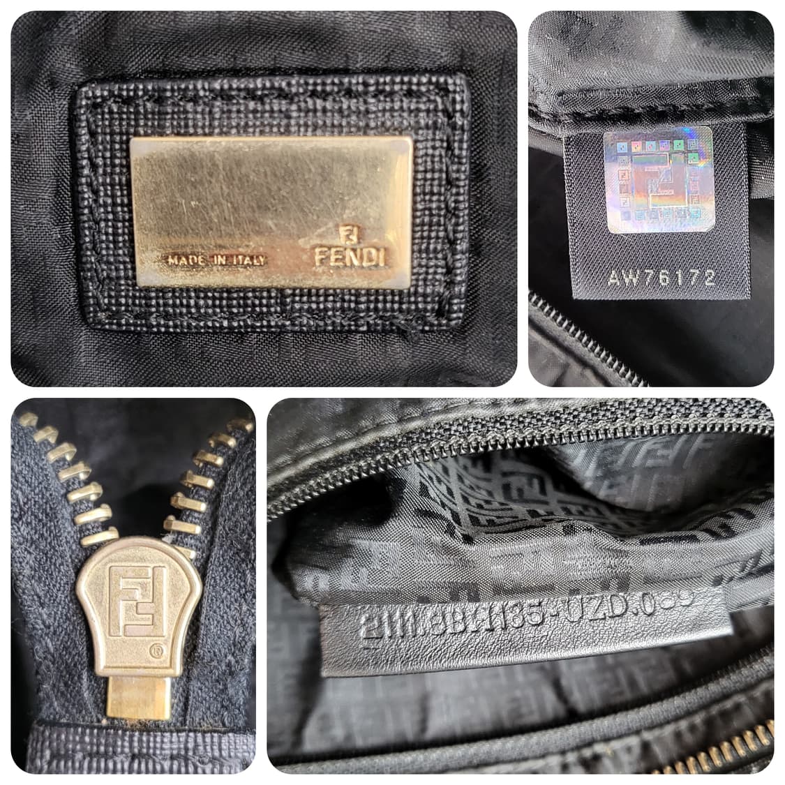 정품 펜디 주카 PVC 블랙 스티치 쇼퍼백 상품이미지9