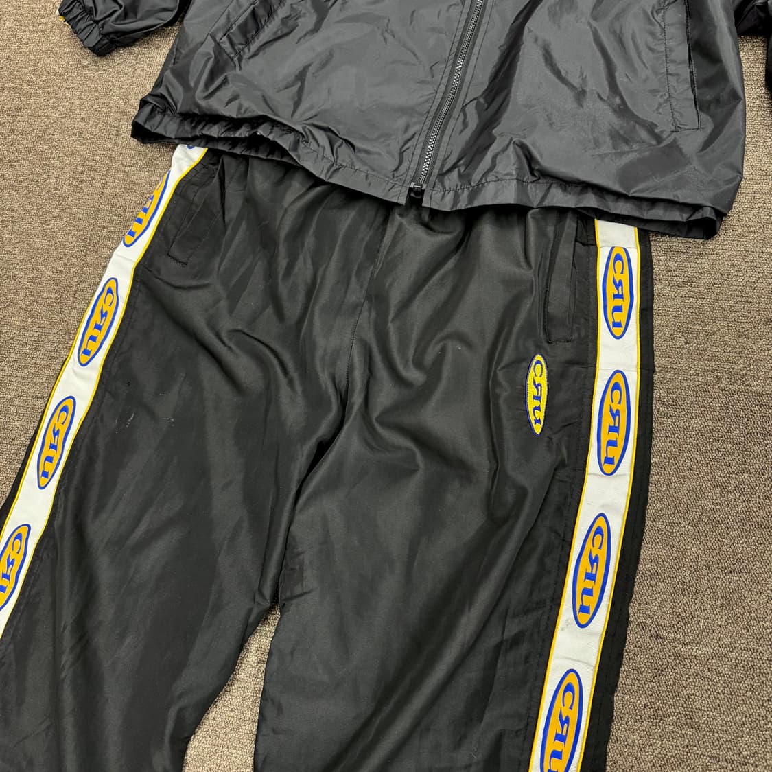 90s CRU 디자인 트레이닝 우븐 셋업 made in USA (L)  상품이미지4