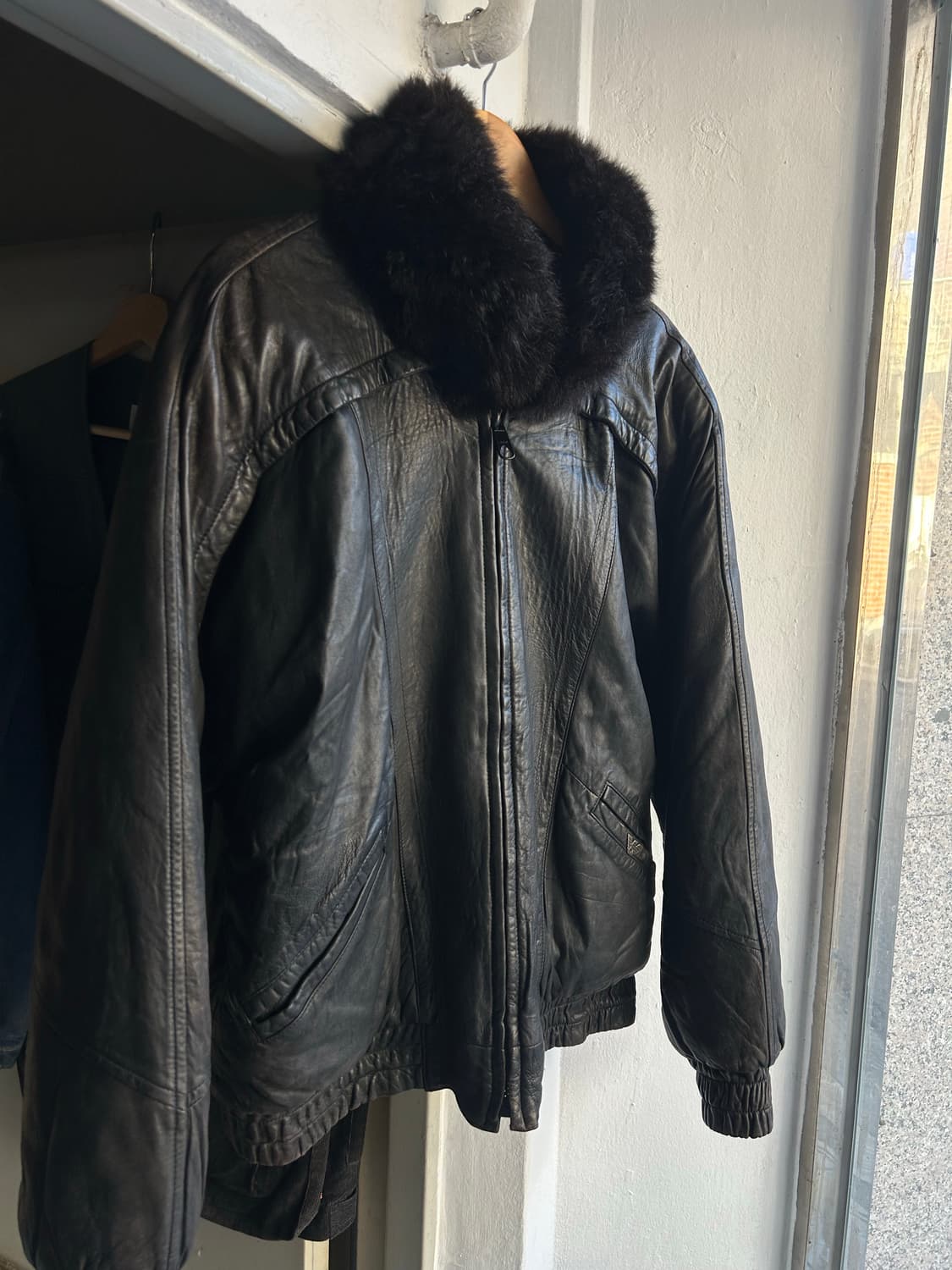 80‘s 조르지오아르마니 가죽 봄버자켓(리버시블) 상품이미지2