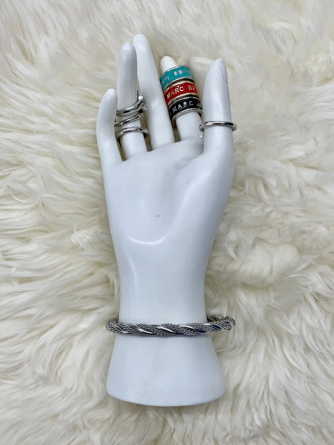 실버 꼬임 뱅글 팔찌 상품이미지2