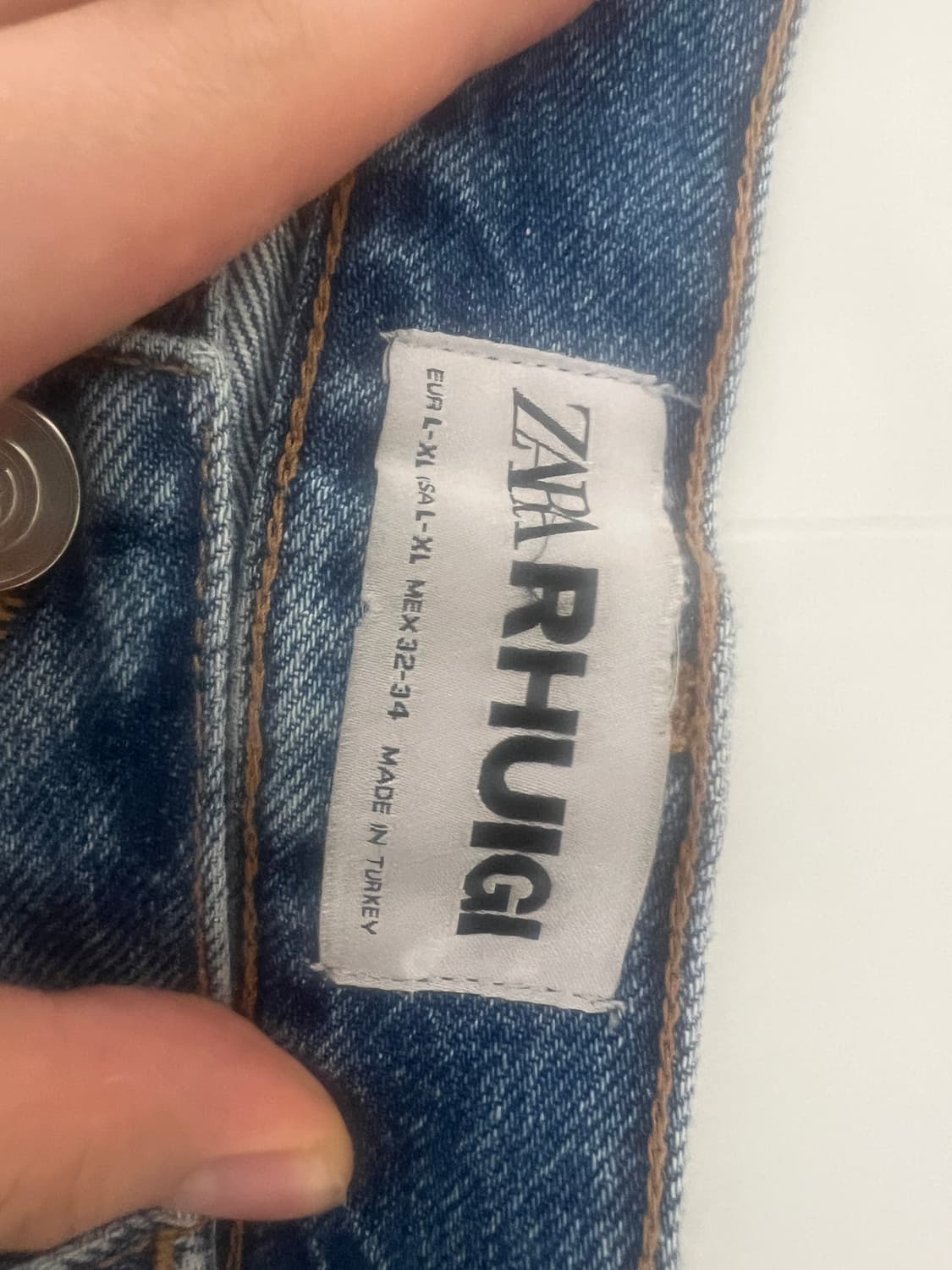 [황금기장/수선완료] 자라 x 루이지 콜라보 배기 진 미디움 블루 (L- 상품이미지6