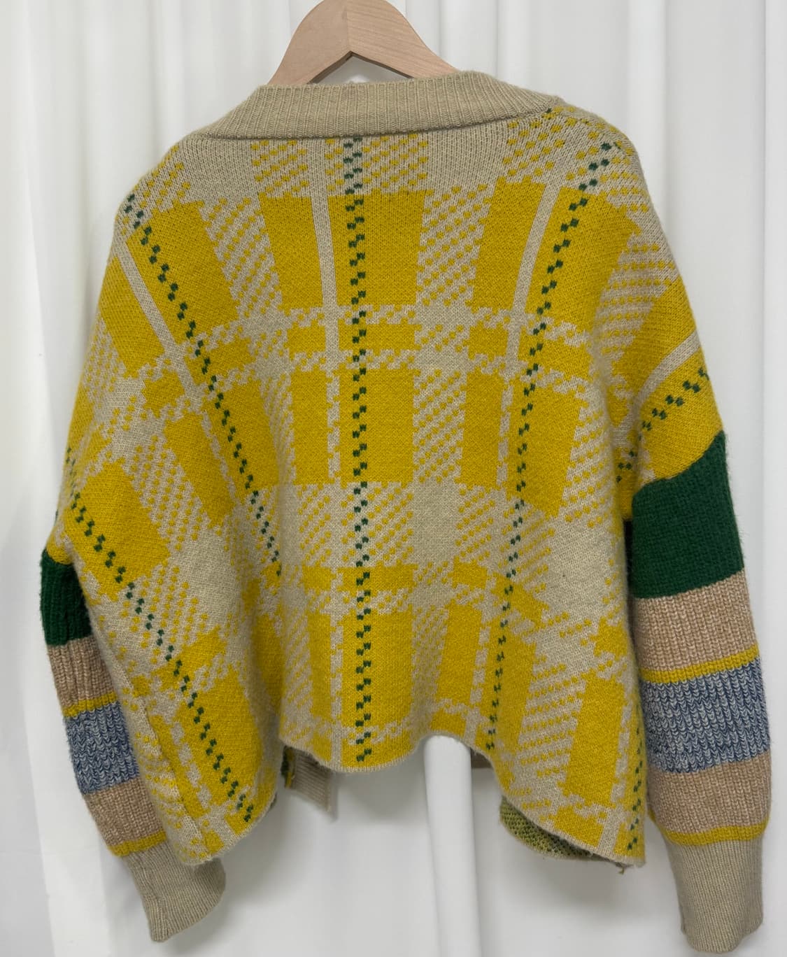 반에이크 체크 배색 가디건 상품이미지7