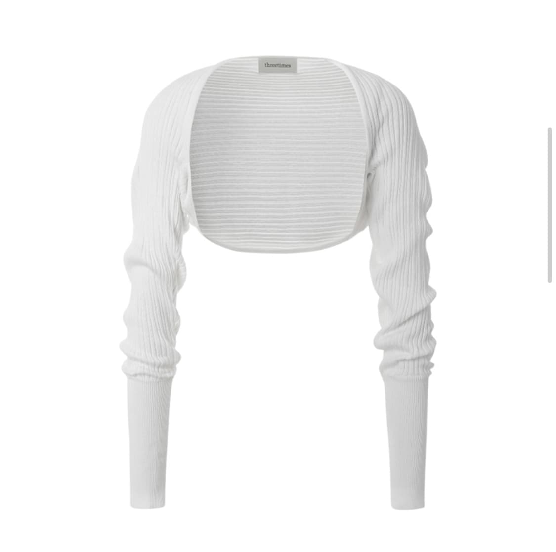 Threetimes Golgi Cotton Bolero White 상품이미지1