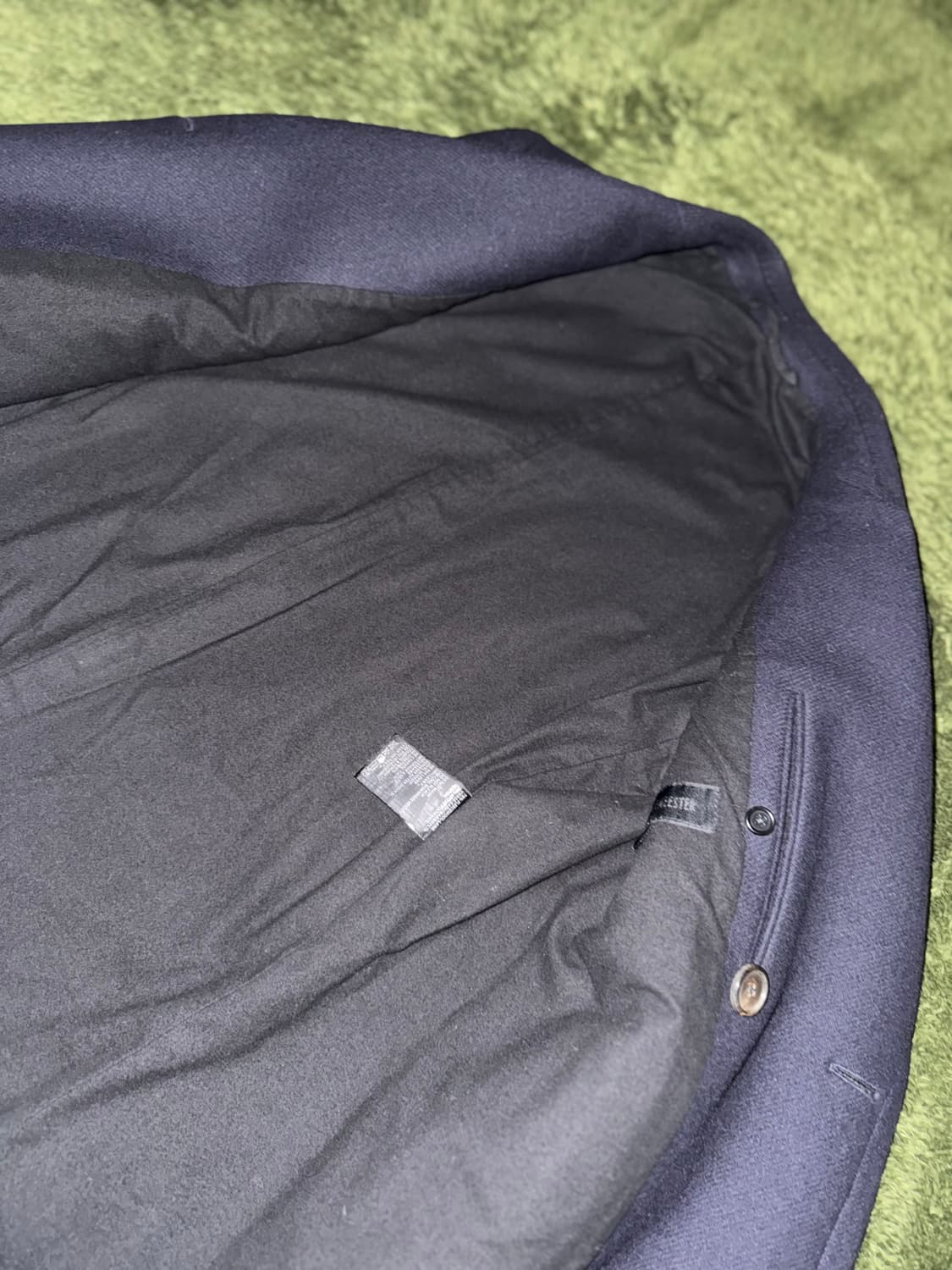 [S] 앤드뮐미스터 더블 브레스티드 플리츠 디테일 울 비스코스 코트 상품이미지5