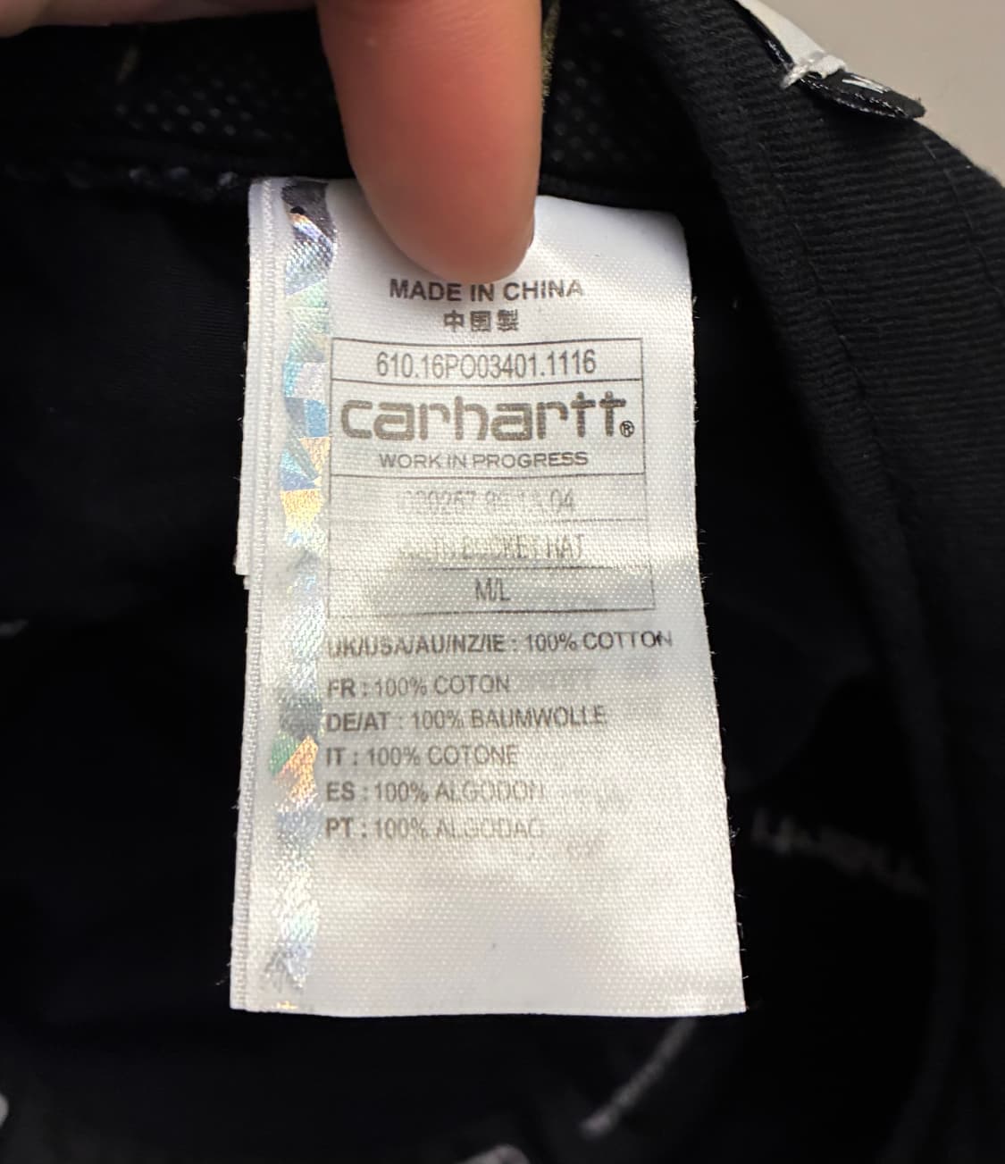 (M~L)칼하트 Wip 코튼 워치 버킷햇 블랙 워시드 상품이미지8