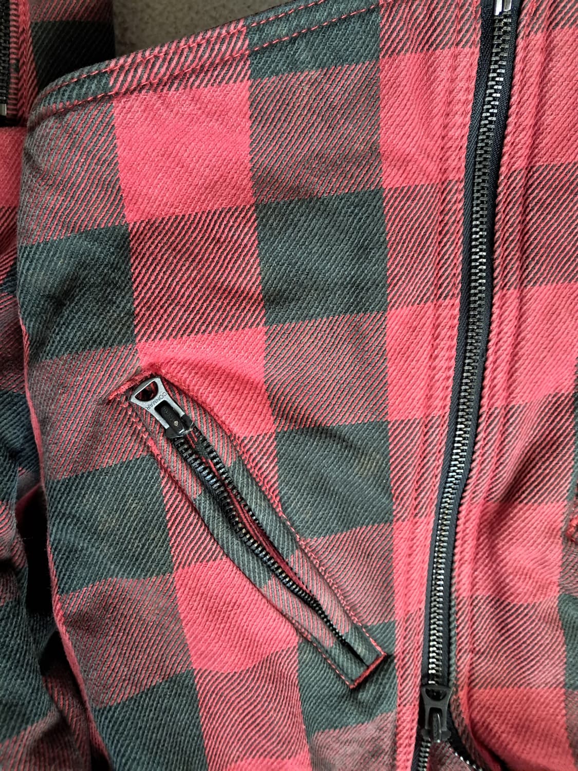 데님앤서플라이스 버팔로 체크 패턴 모토 집업 재킷  상품이미지5