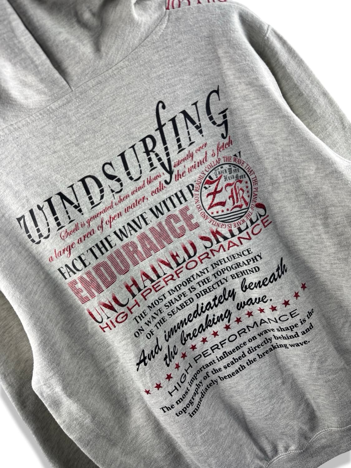 JPN Y2K 글리터 레터링 후드집업1889 상품이미지5