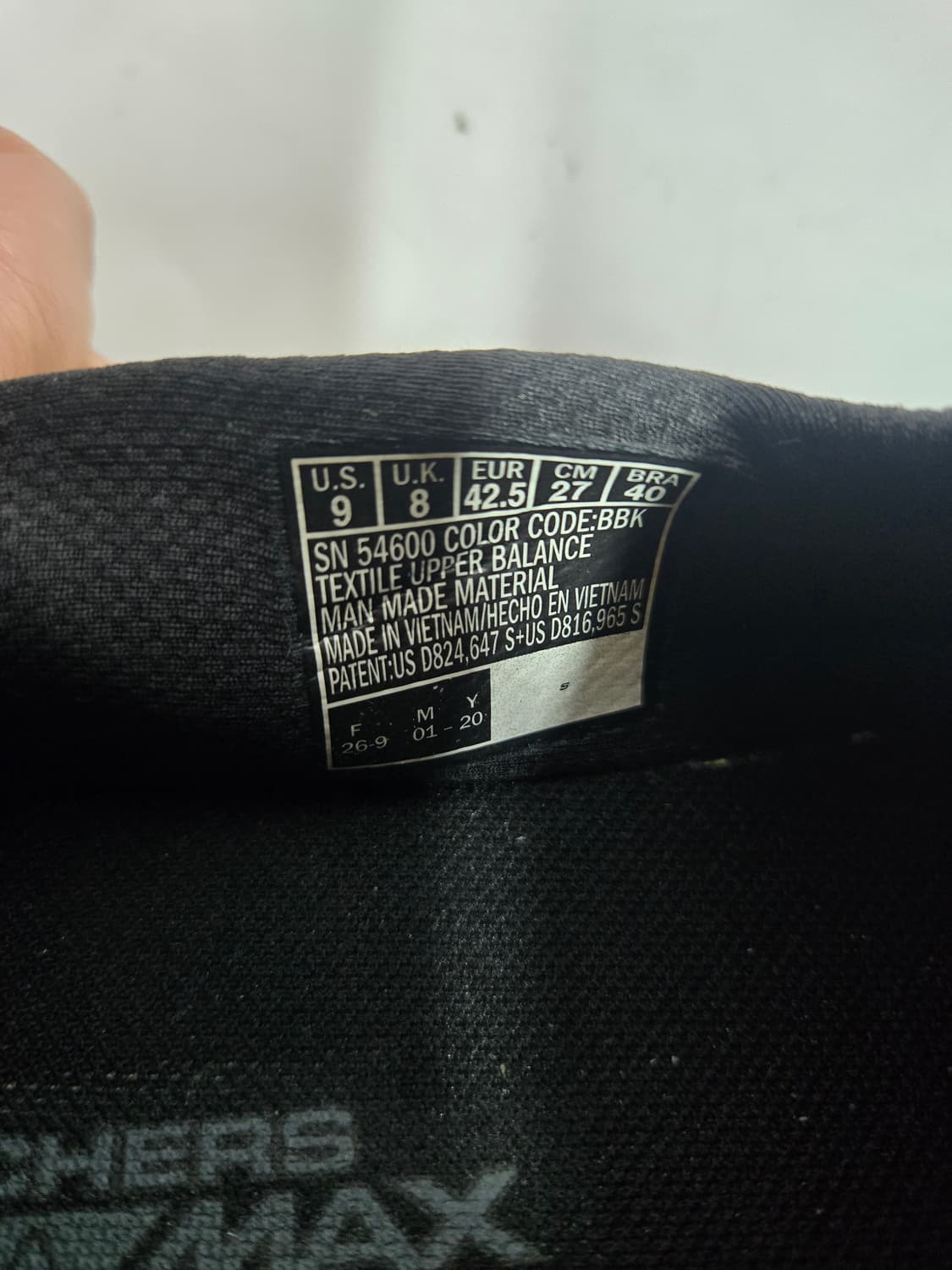 스케쳐스 고워크 블랙 슬립온 운동화270mm 상품이미지5