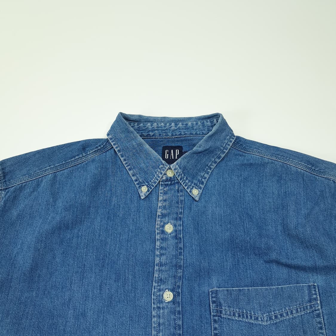 CL232 L 갭 90s 올드갭 데님 버튼다운 셔츠 남방 상품이미지2